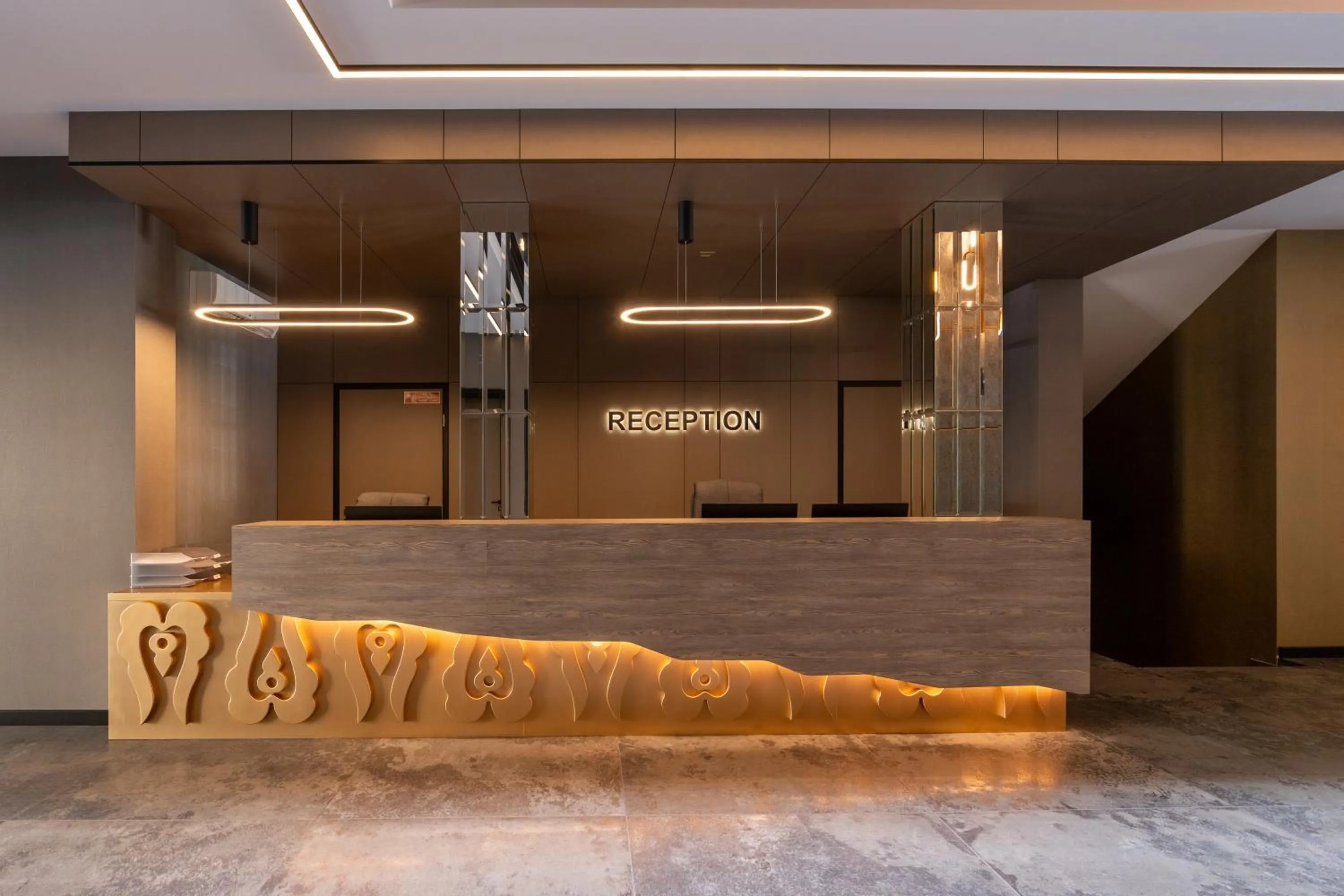 Lobby or reception in Hotel Debrecen