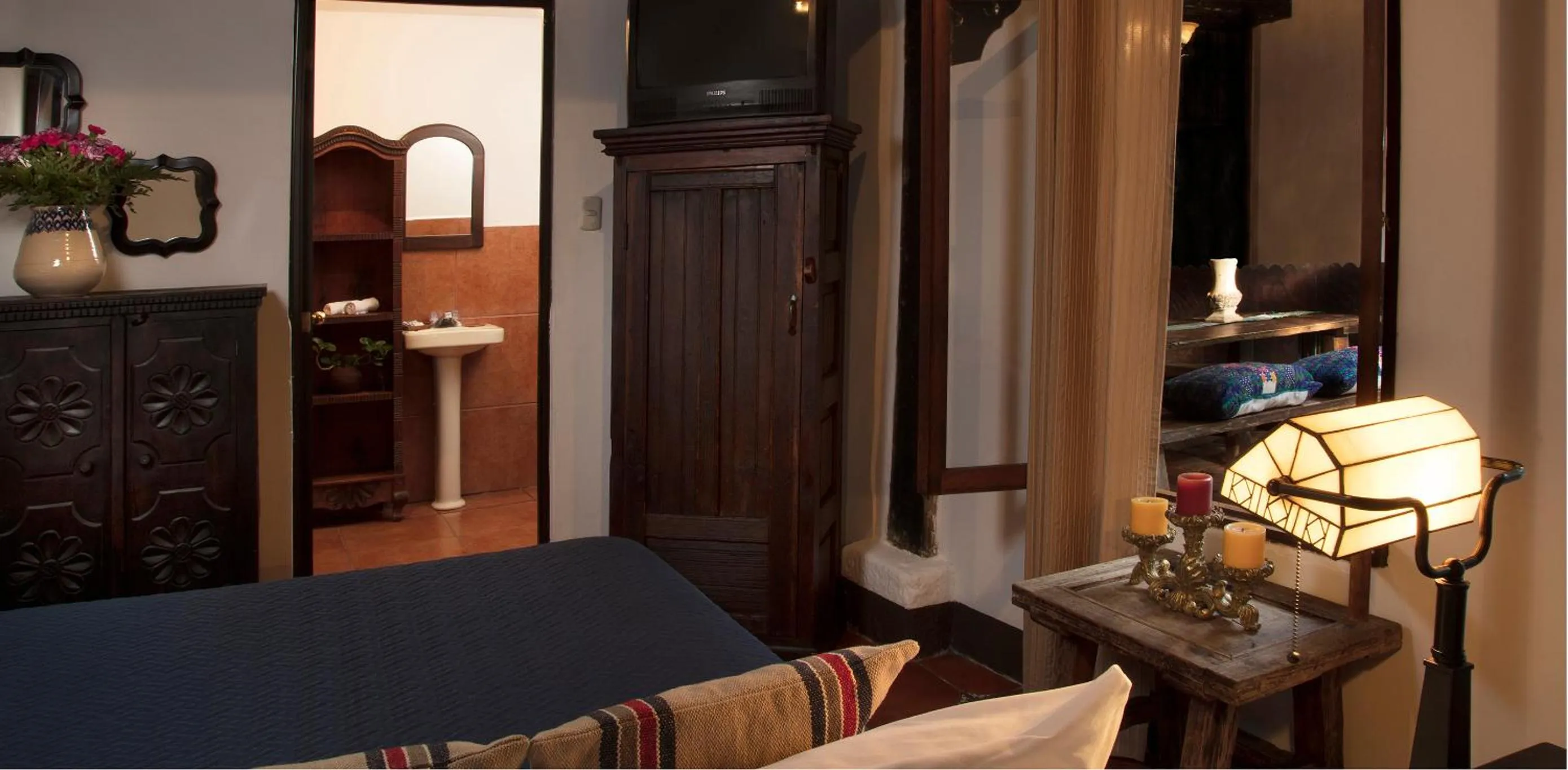 Bathroom, Bed in Posada El Antaño