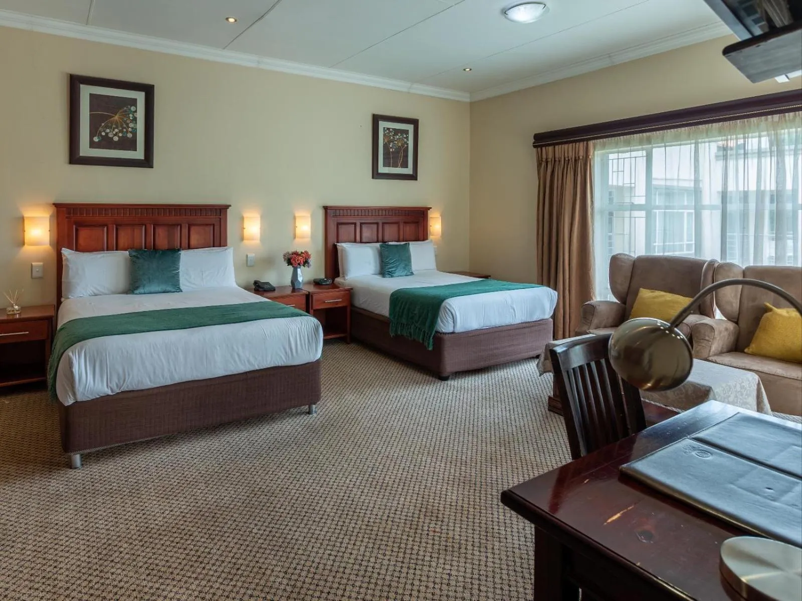 Bed in Global Village Guest House