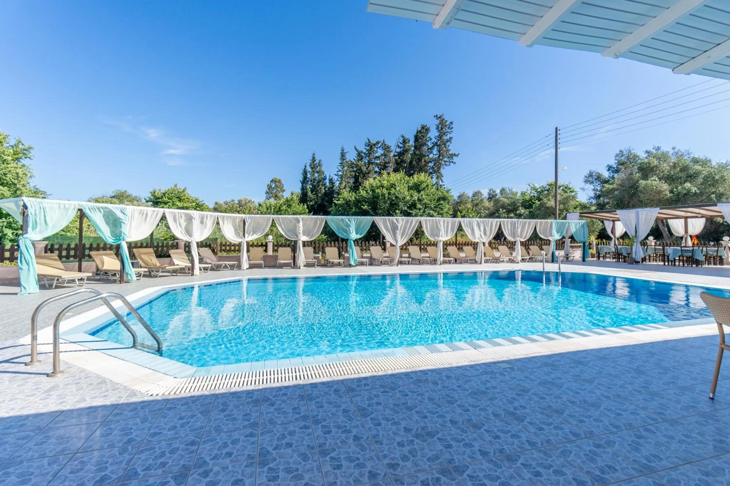 Pool view in Sandy Beach Complex - Poolside Studios & Seaside Apartments