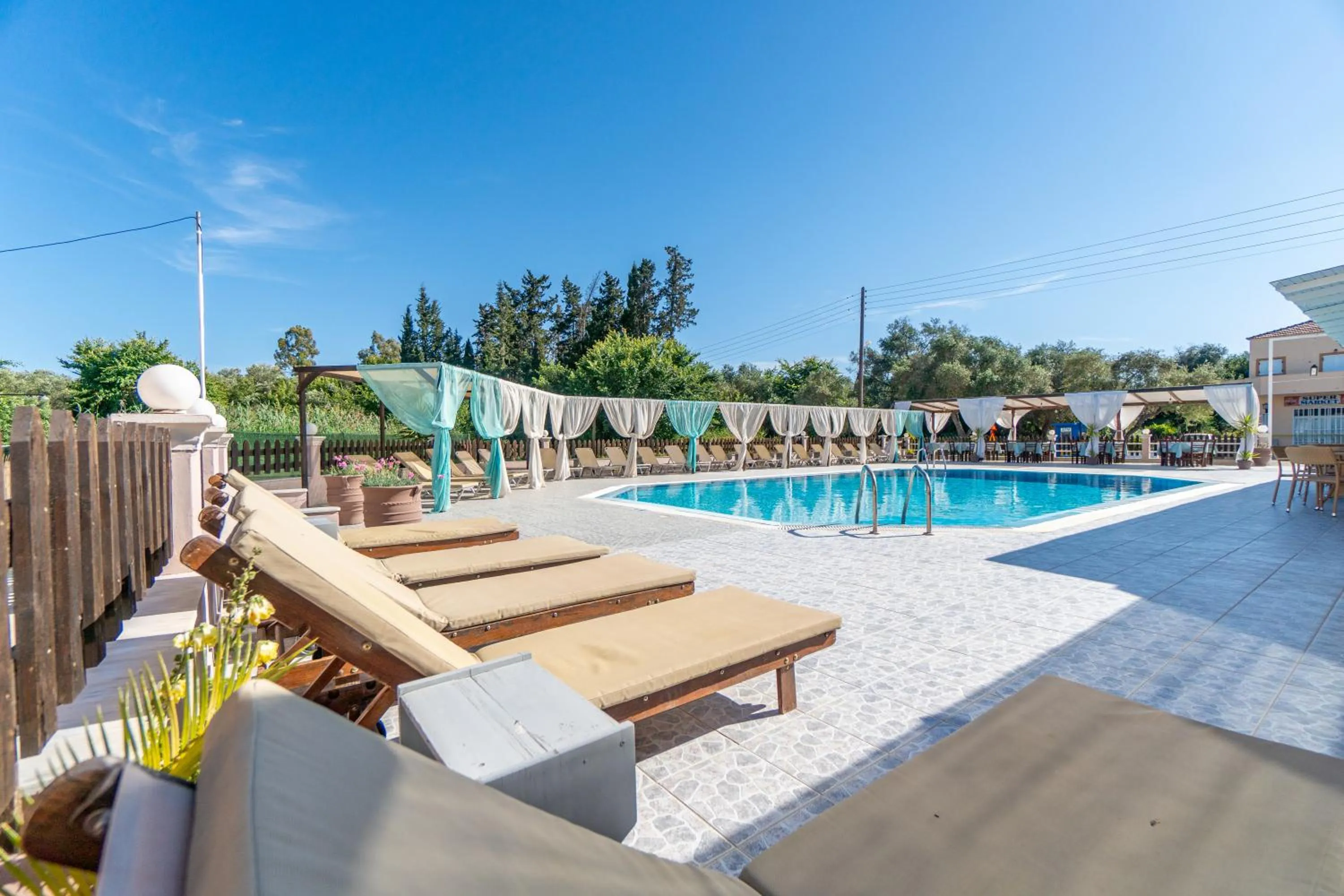 Pool view in Sandy Beach Complex - Poolside Studios & Seaside Apartments