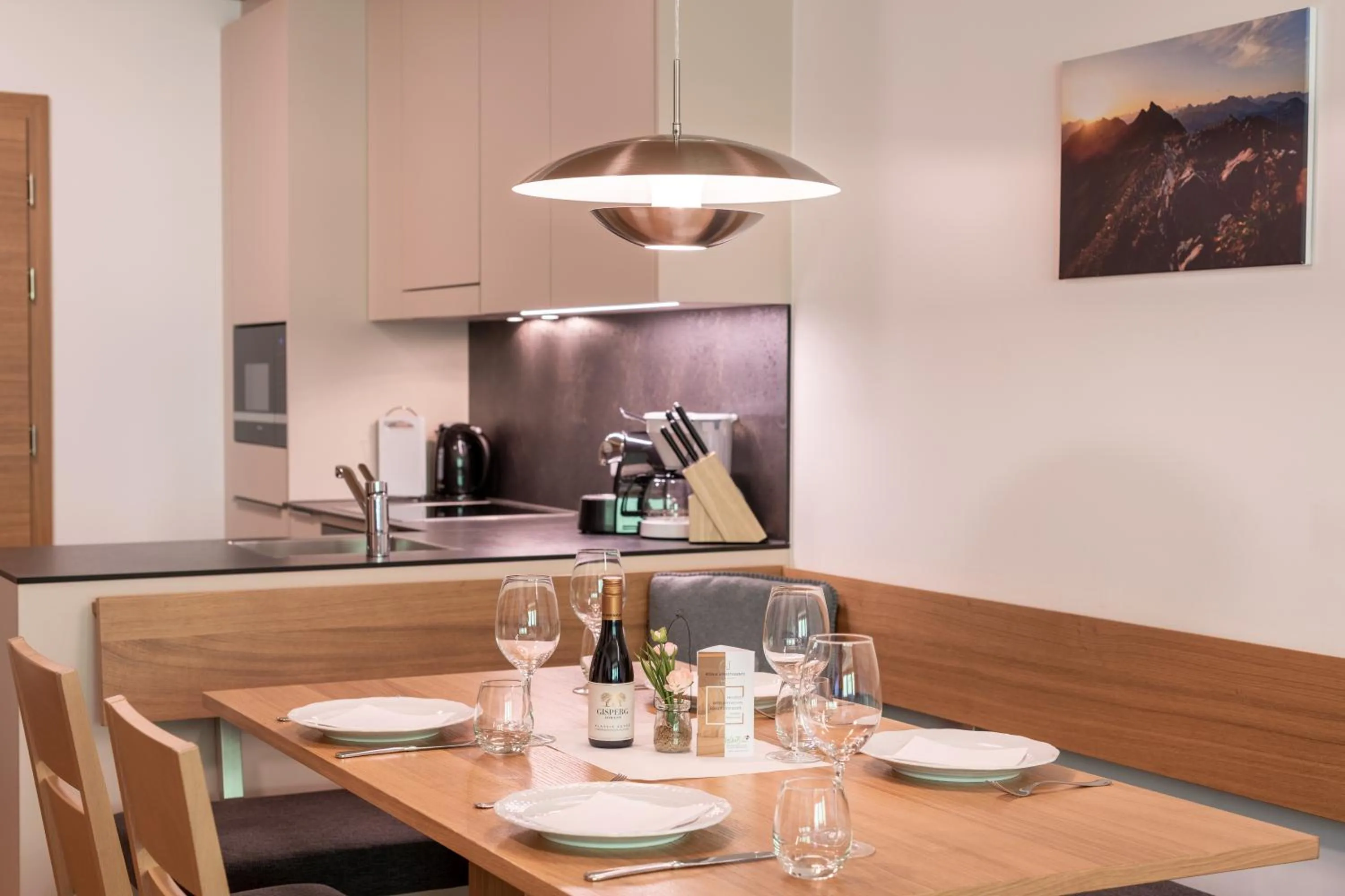 Kitchen or kitchenette in Rössle Appartements und Sport Rössle Skiverleih & Sportgeschäft