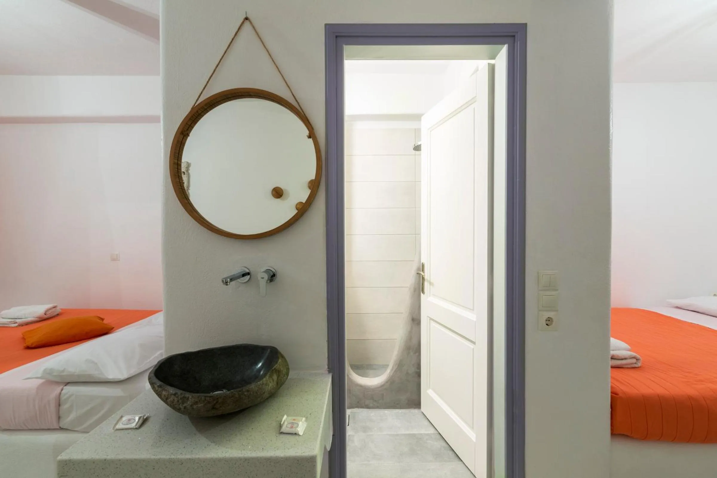 Bed in Artemoula's Studios