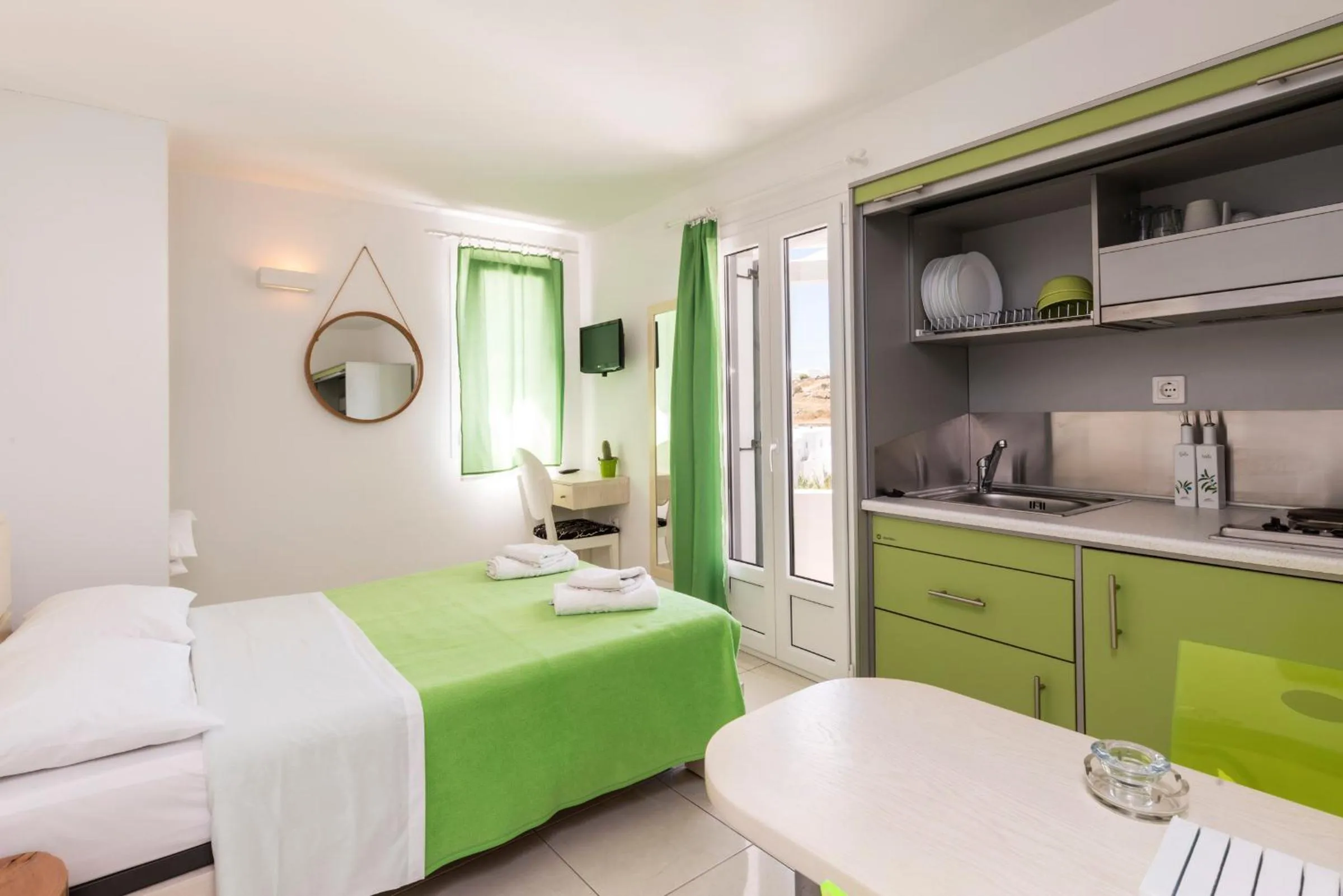 Coffee/tea facilities, Bed in Artemoula's Studios