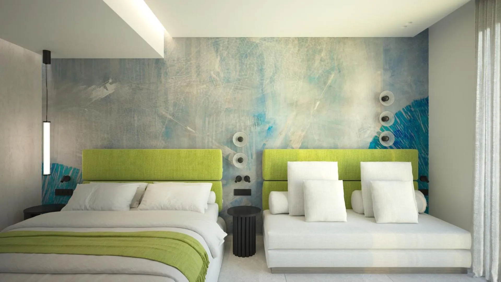 Bed in Leonidas Hotel & Apartments