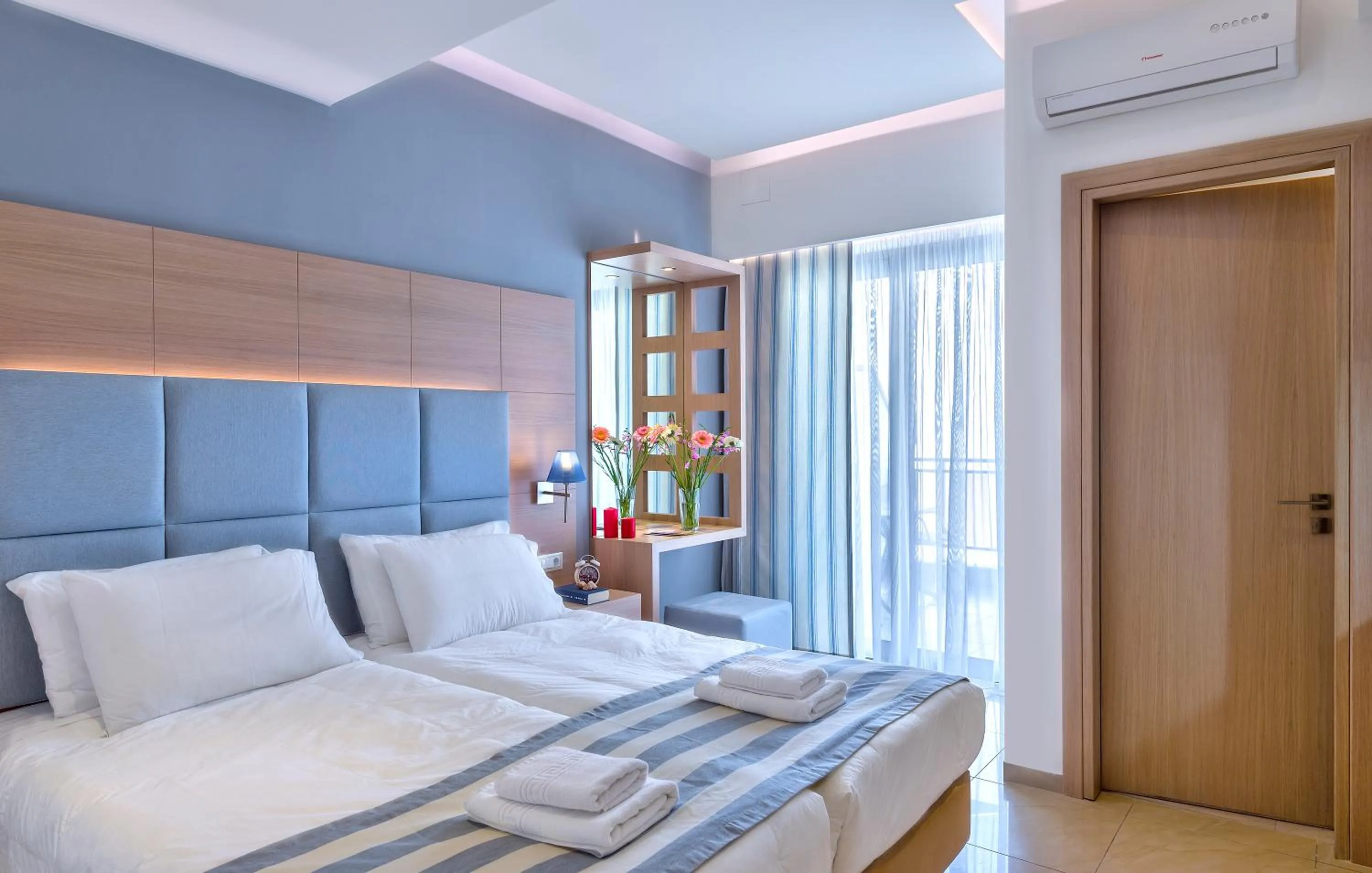 Bedroom, Bed in Leonidas Hotel & Apartments