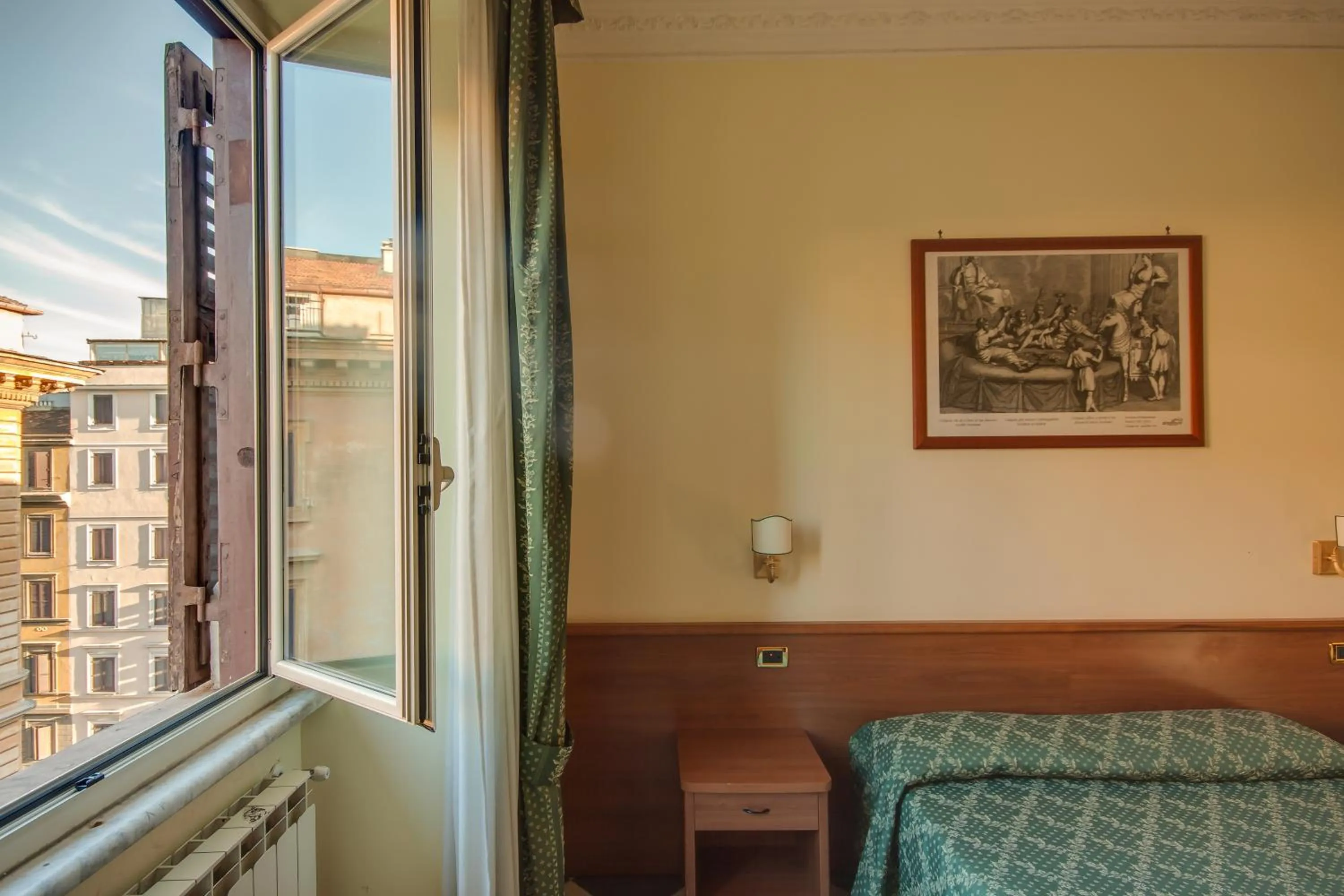 View (from property/room), Bed in Hotel Giorgina