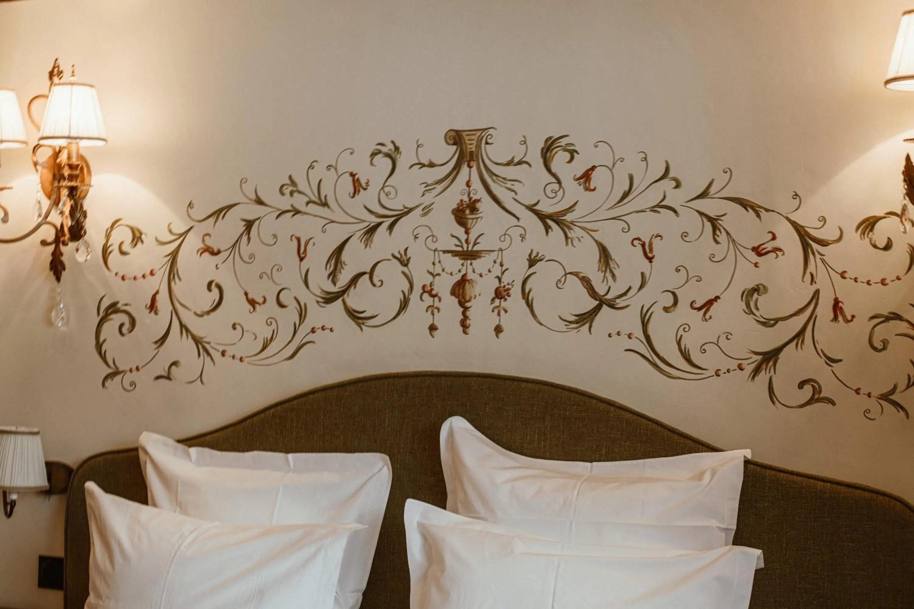 Decorative detail, Bed in Hôtel de la Loze