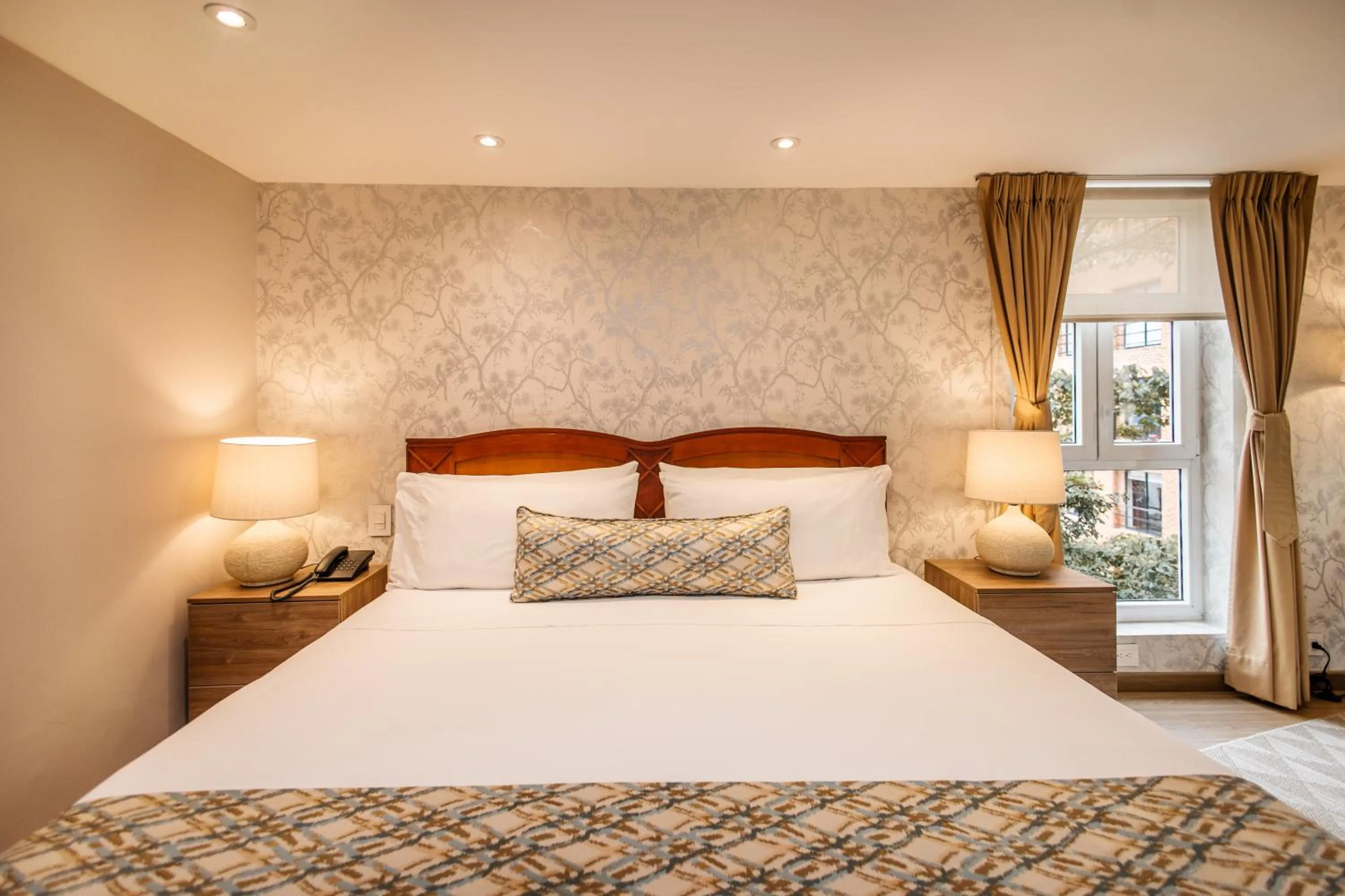 Bed in Hotel Portón de la Cabrera