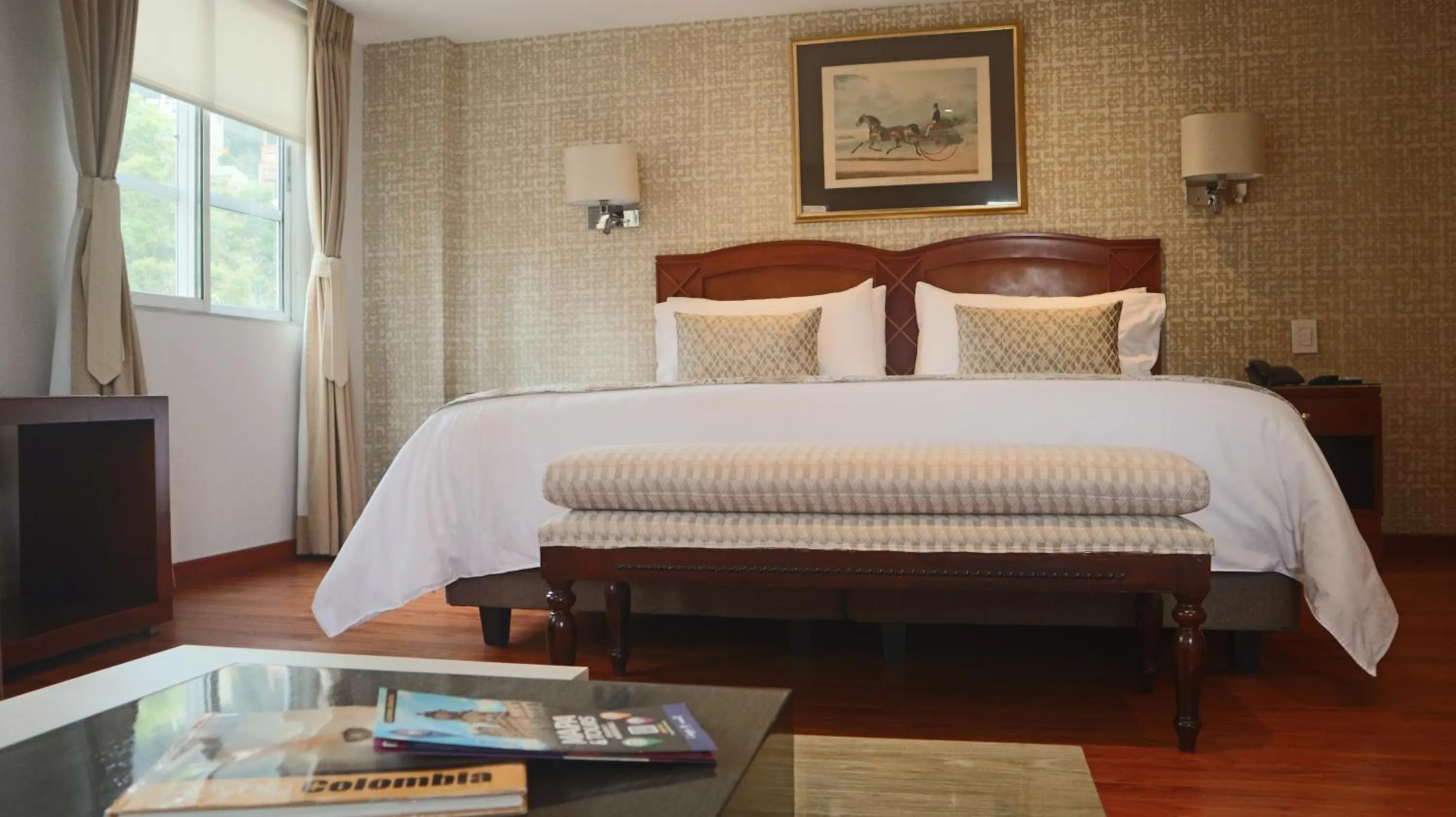 Bed in Hotel Portón de la Cabrera