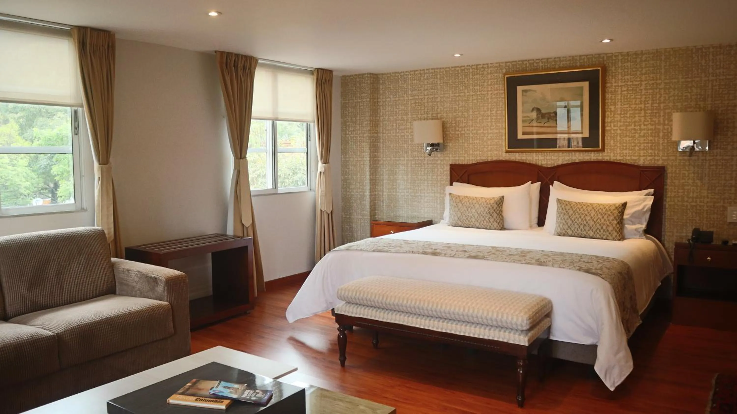 Bed in Hotel Portón de la Cabrera