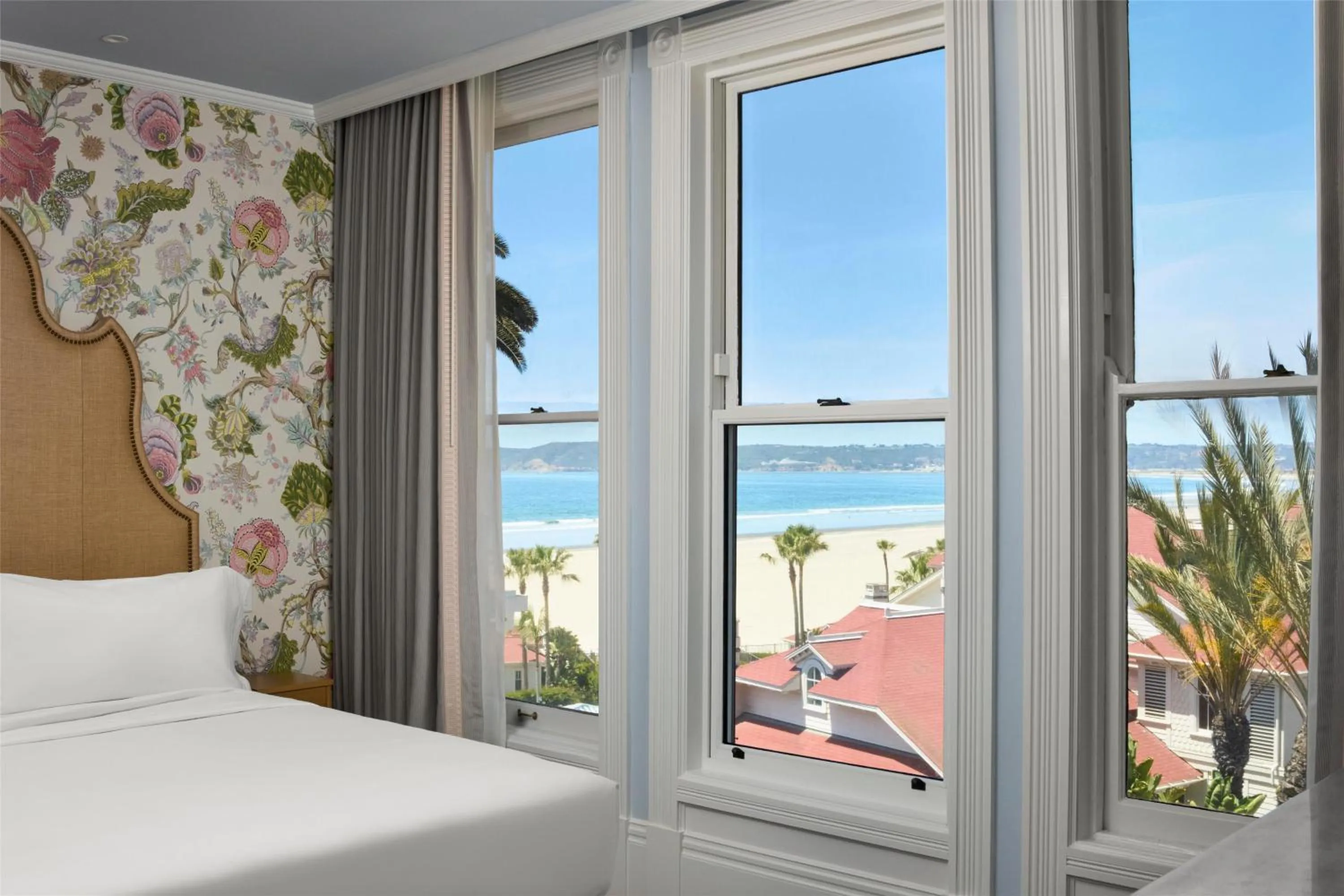 Bed in Hotel del Coronado, Curio Collection by Hilton