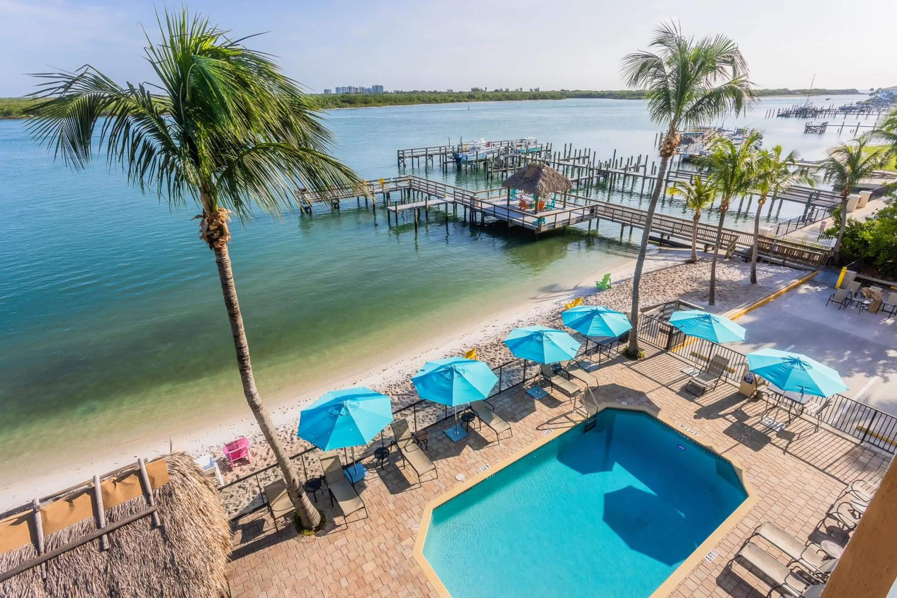 Pool view in Hutchinson Island Hotel