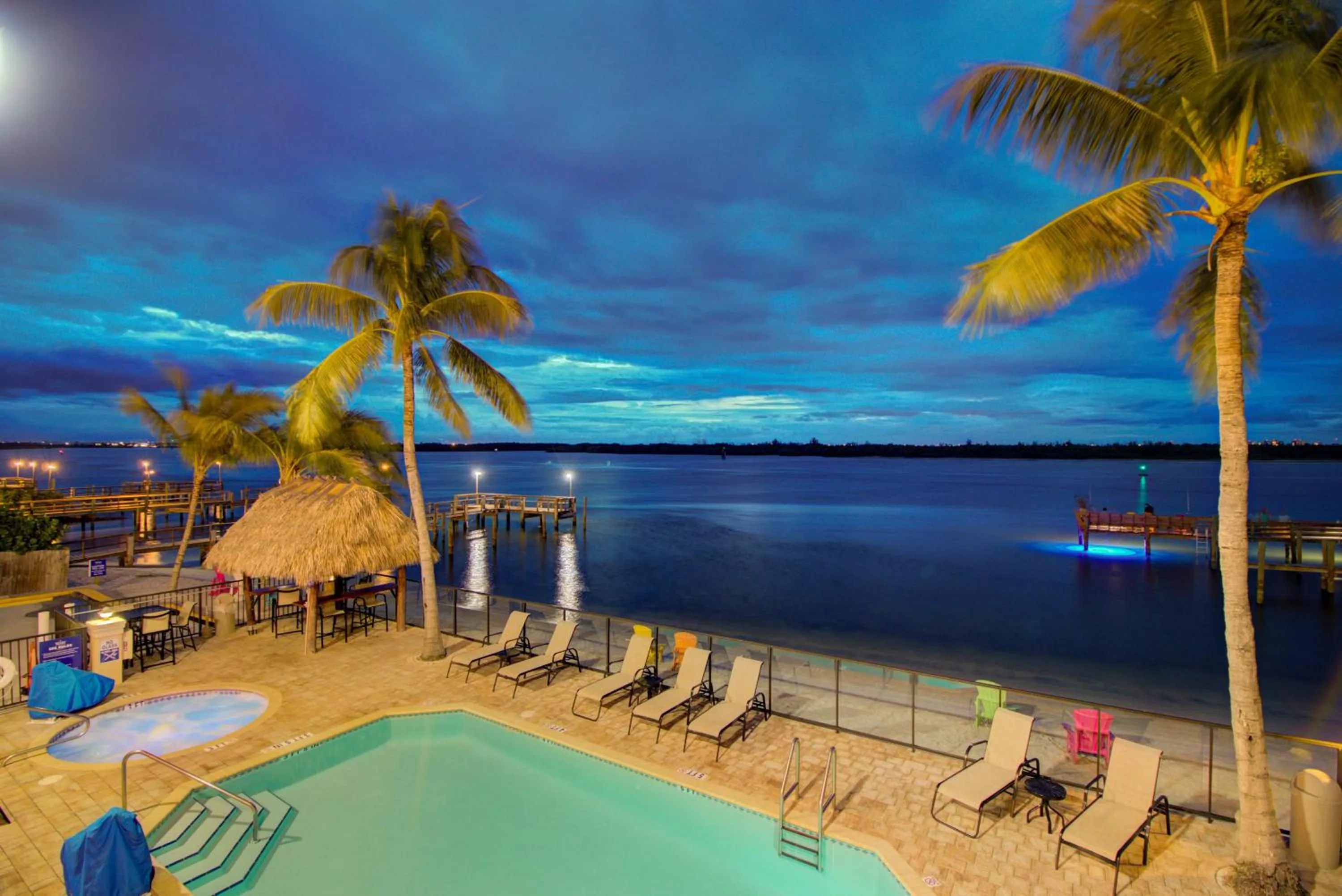 Pool view in Hutchinson Island Hotel