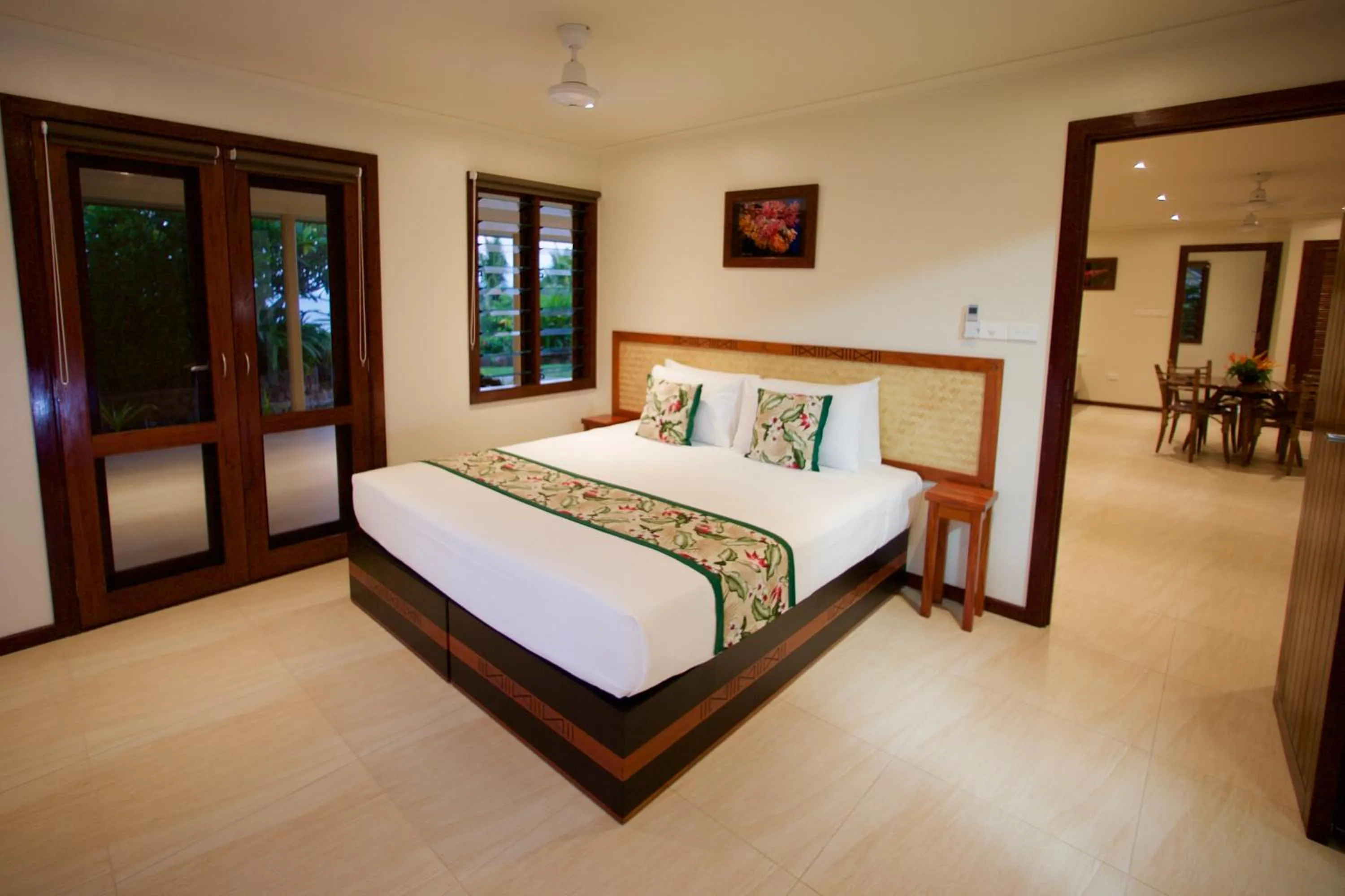 Bed in Volivoli Beach Resort