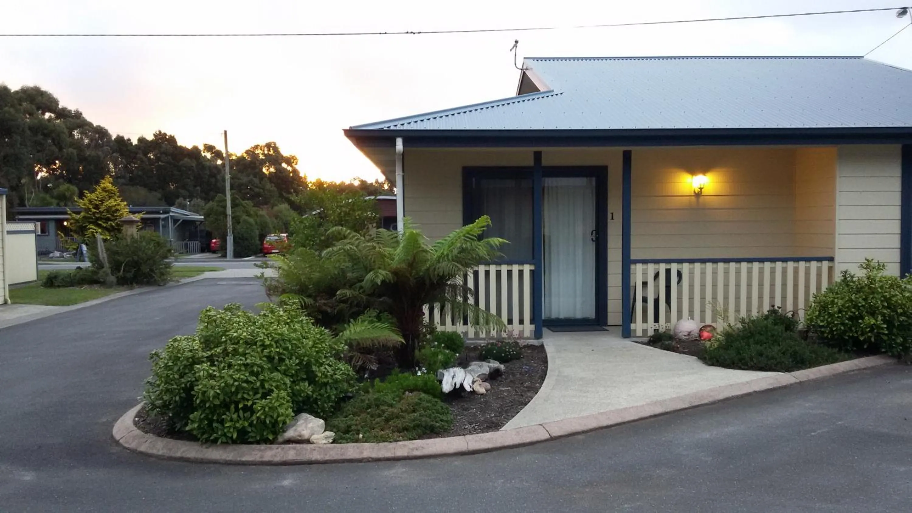 Facade/entrance in Strahan Retreat Holiday Park