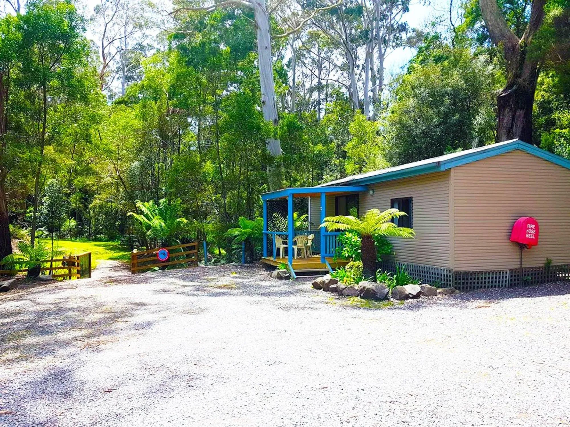 Garden in Strahan Retreat Holiday Park