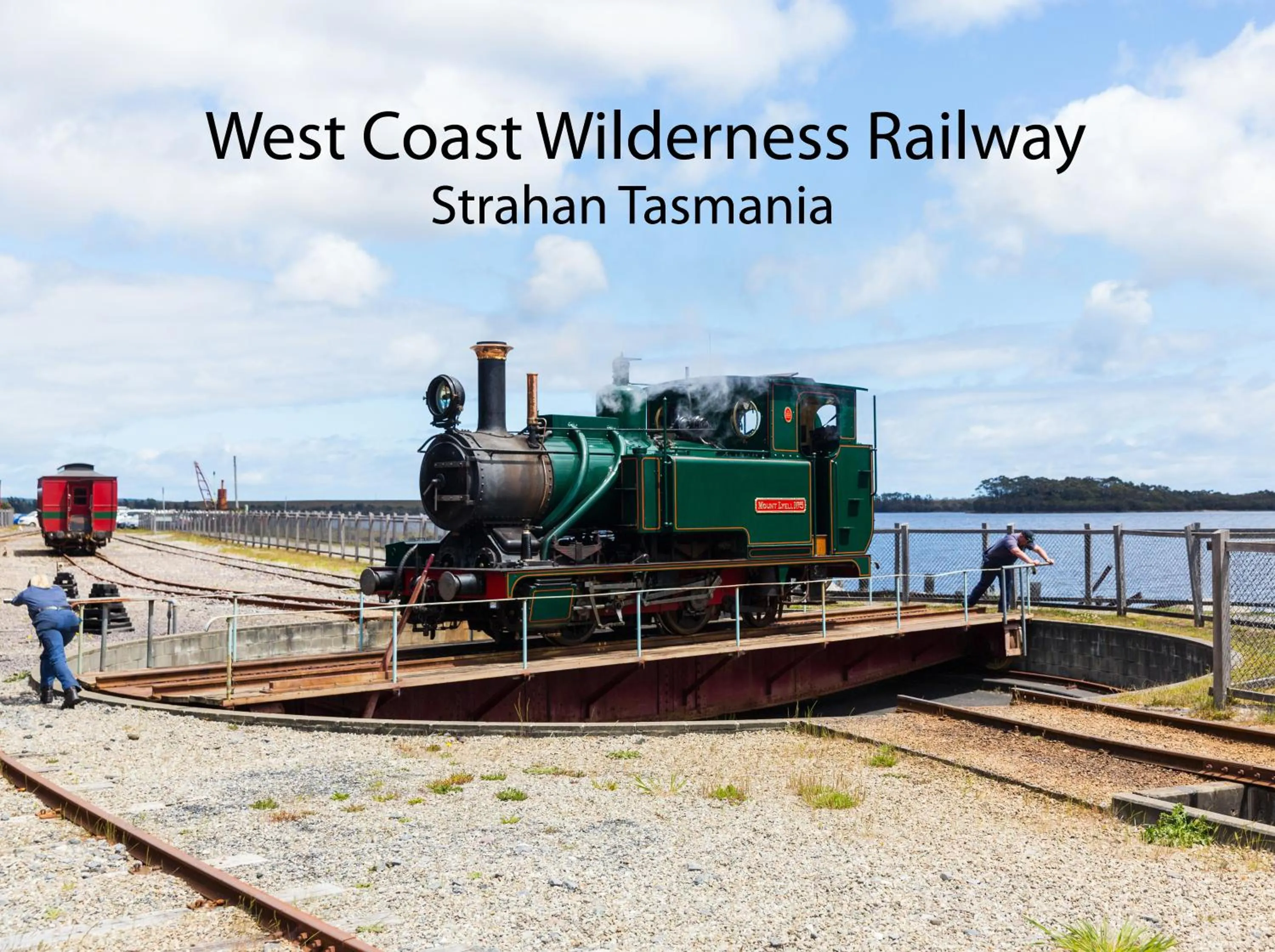 Text overlay in Strahan Retreat Holiday Park