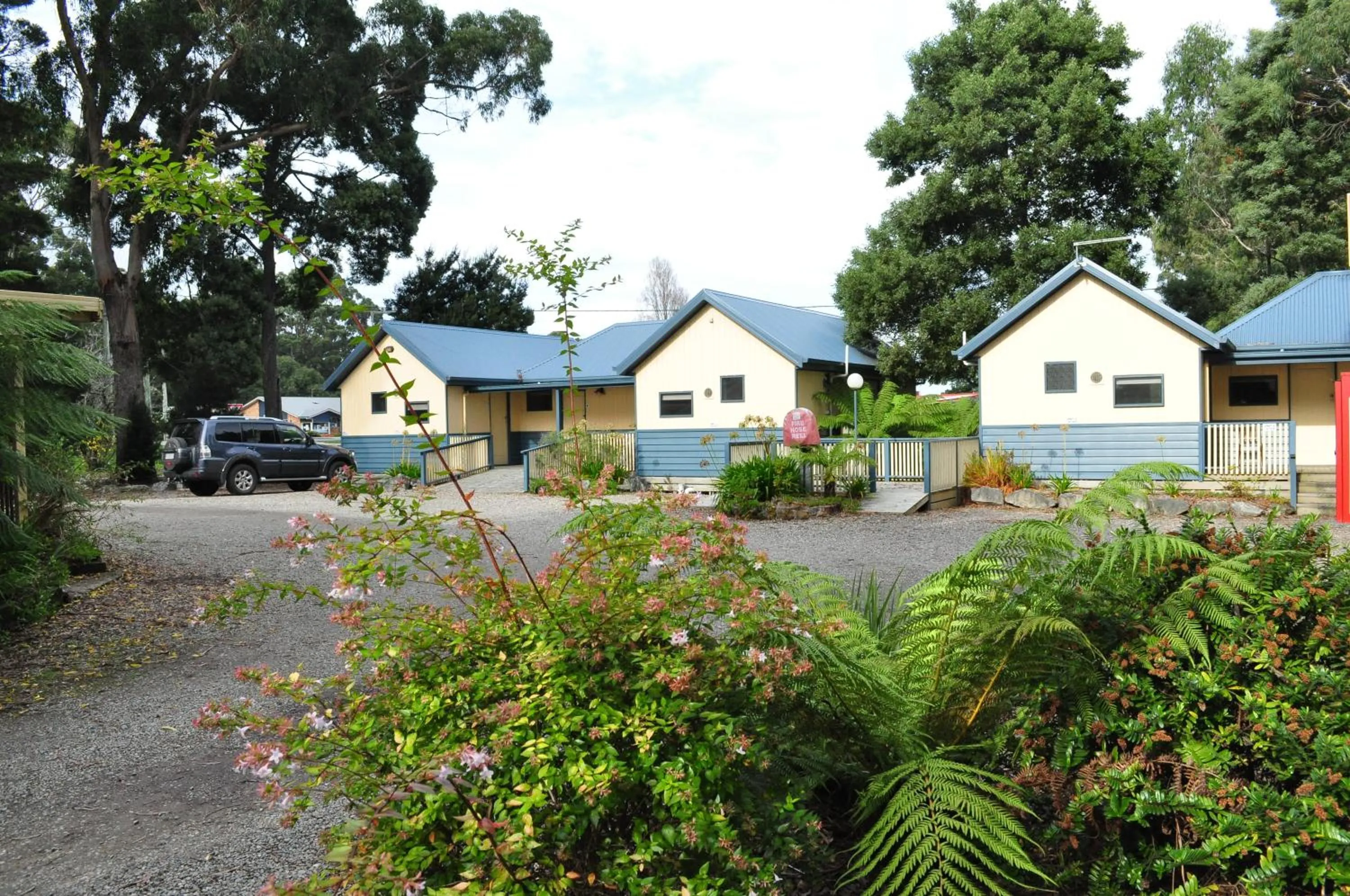 Property building in Strahan Retreat Holiday Park