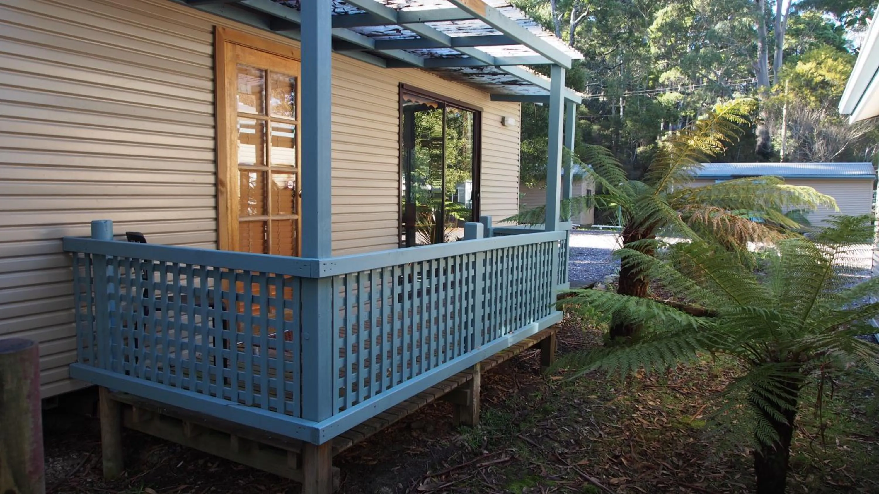Property building in Strahan Retreat Holiday Park