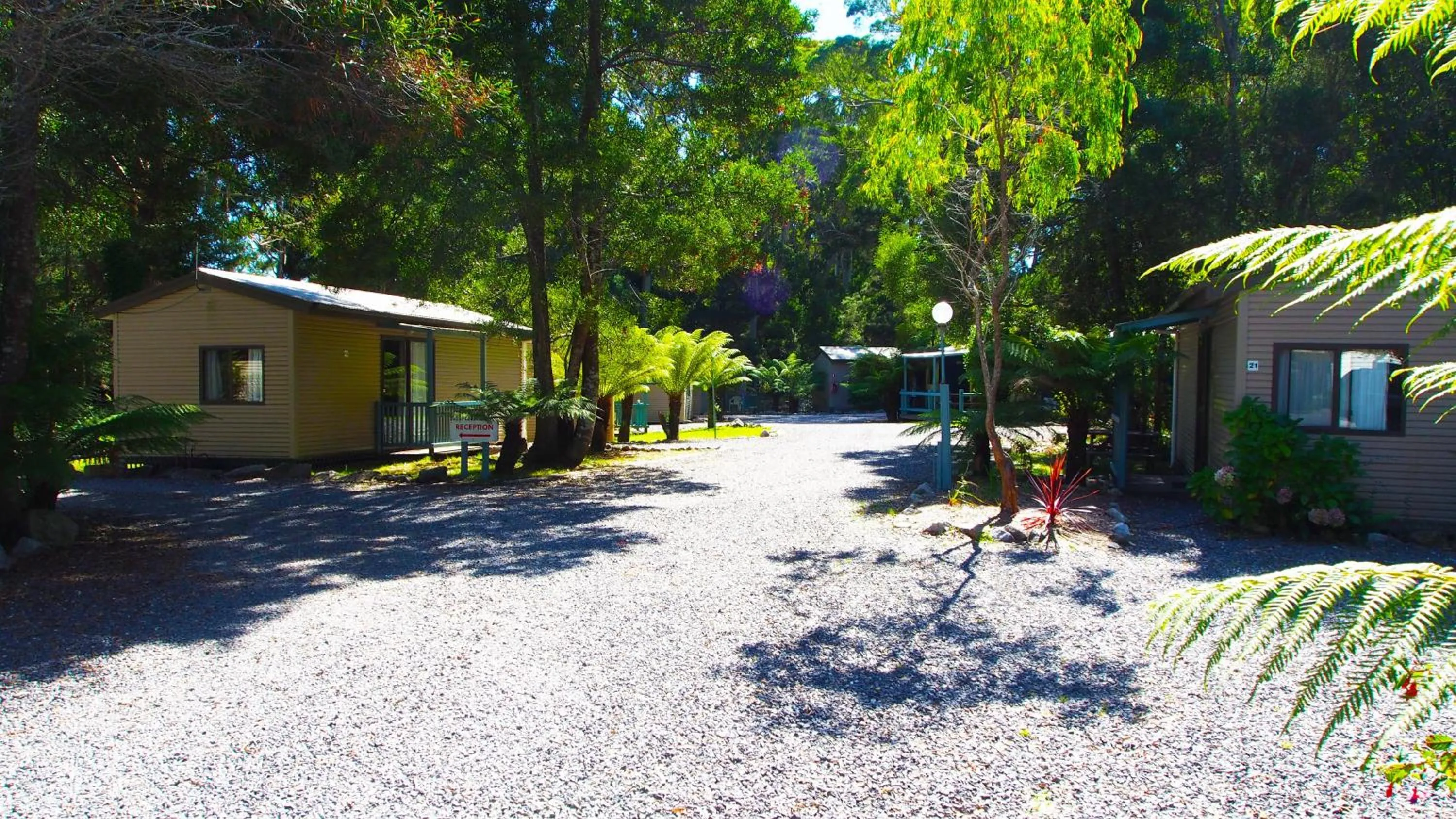 Property building in Strahan Retreat Holiday Park