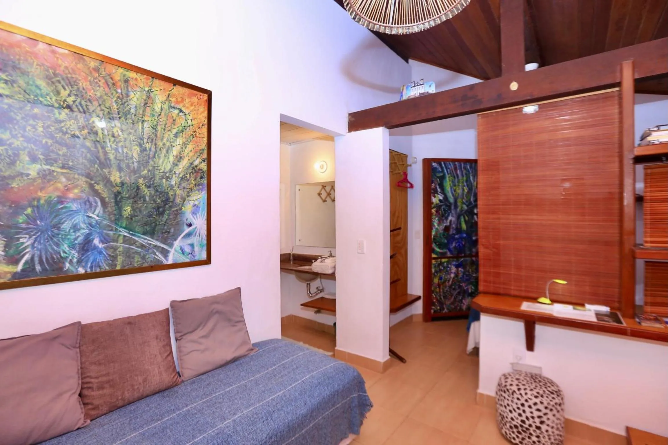 Bedroom in Recanto dos Pássaros Zen Apartamentos em meio de Natureza