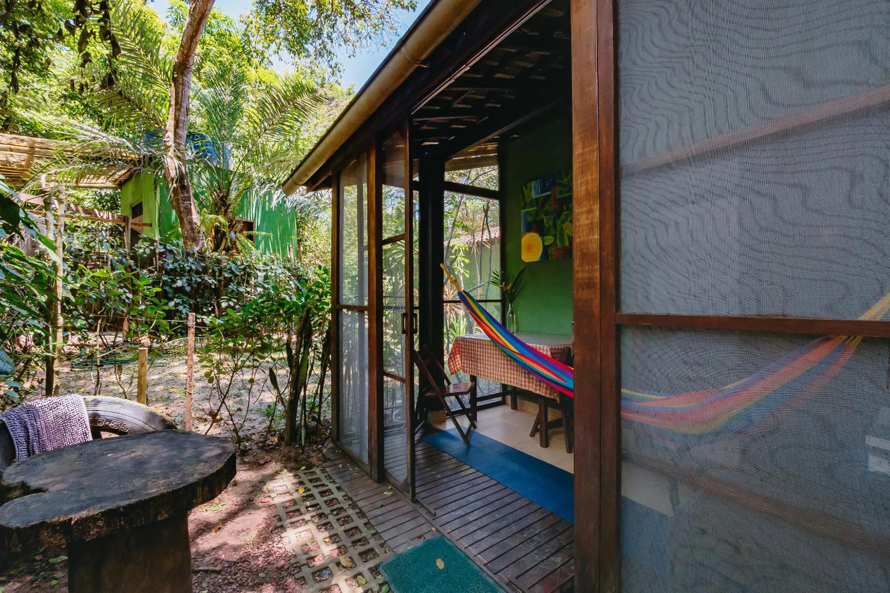 Patio in Recanto dos Pássaros Zen Apartamentos em meio de Natureza