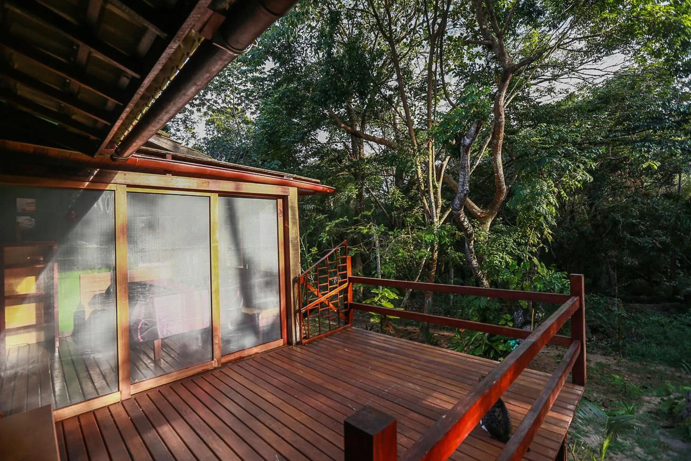 Balcony/Terrace in Recanto dos Pássaros Zen Apartamentos em meio de Natureza