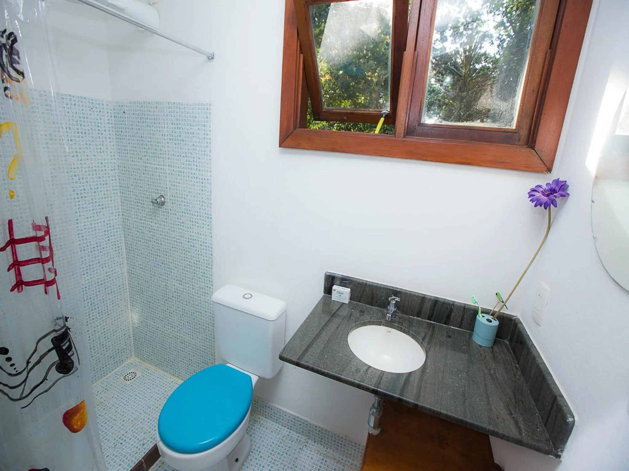 Toilet in Recanto dos Pássaros Zen Apartamentos em meio de Natureza