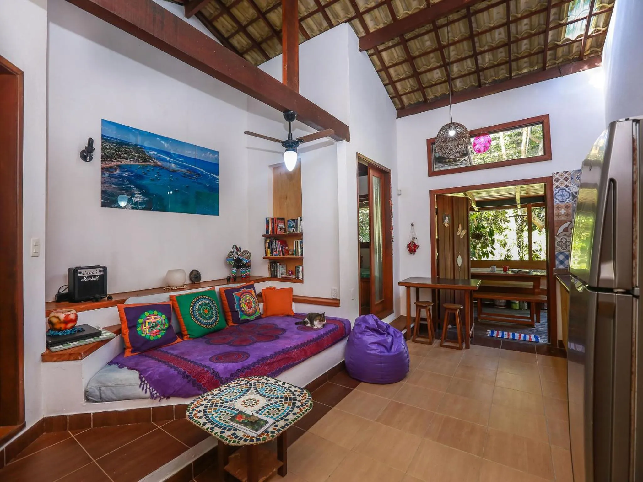 Bed in Recanto dos Pássaros Zen Apartamentos em meio de Natureza