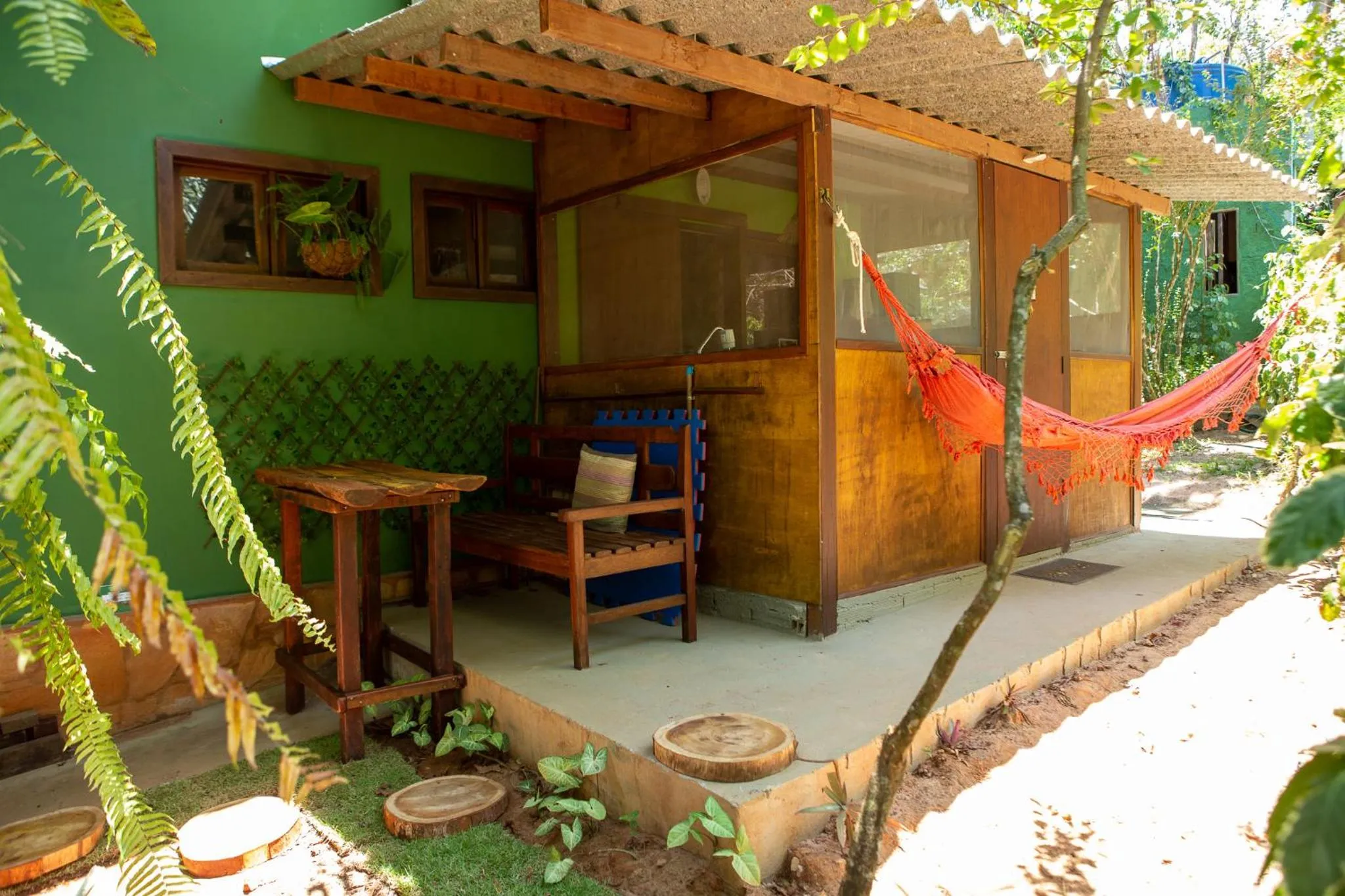 Patio in Recanto dos Pássaros Zen Apartamentos em meio de Natureza