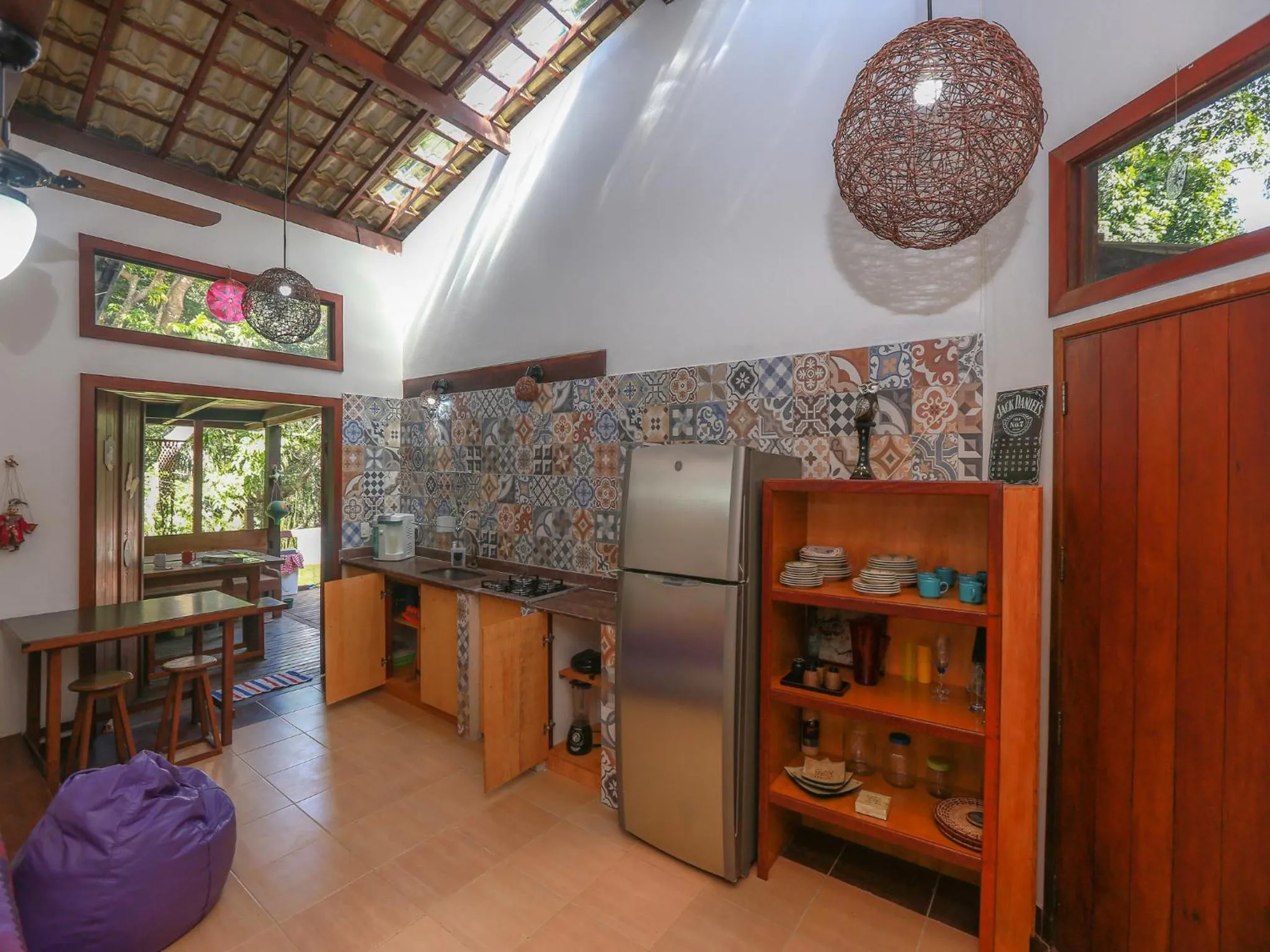 Kitchen or kitchenette in Recanto dos Pássaros Zen Apartamentos em meio de Natureza