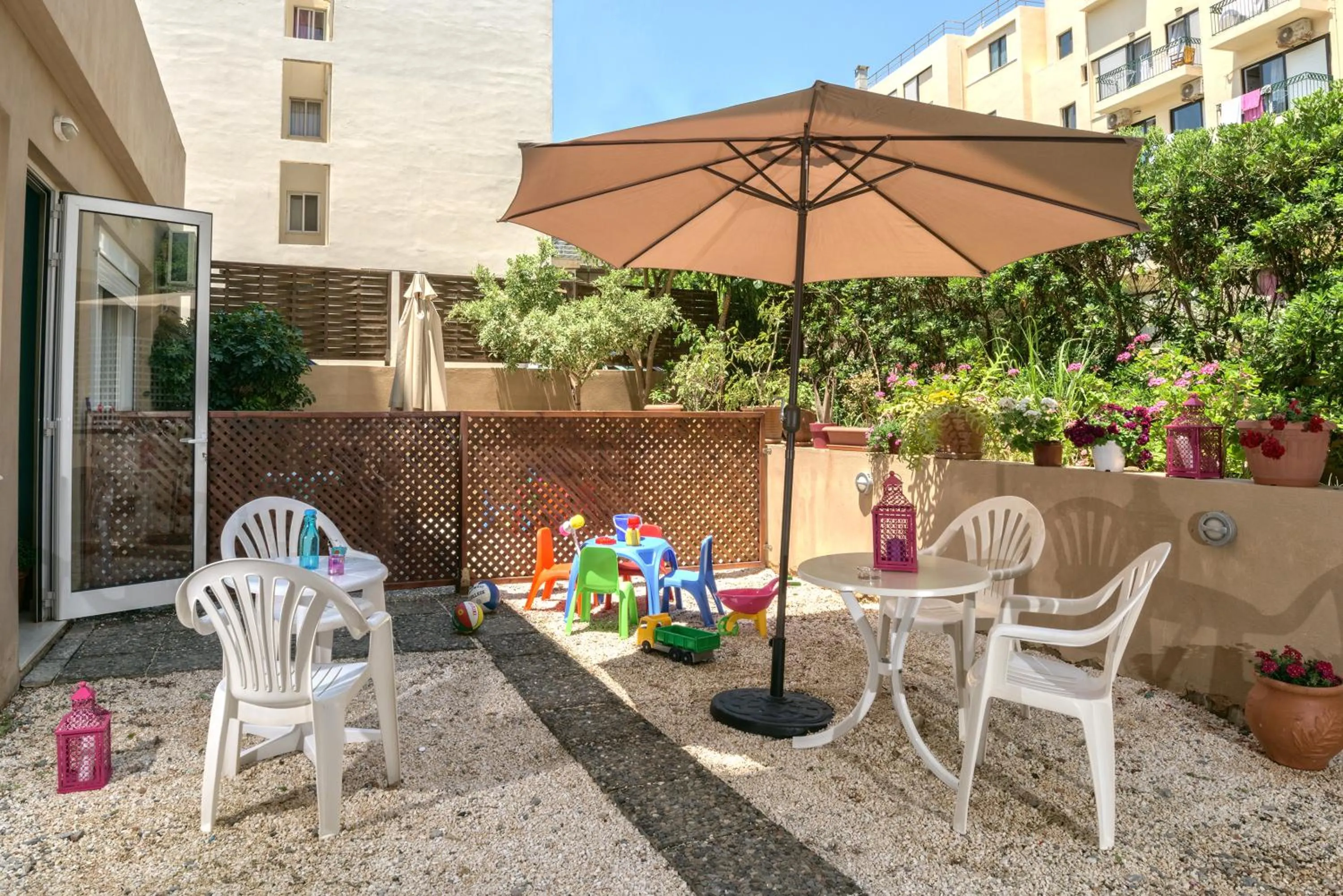 Garden view in Aloe Apartments