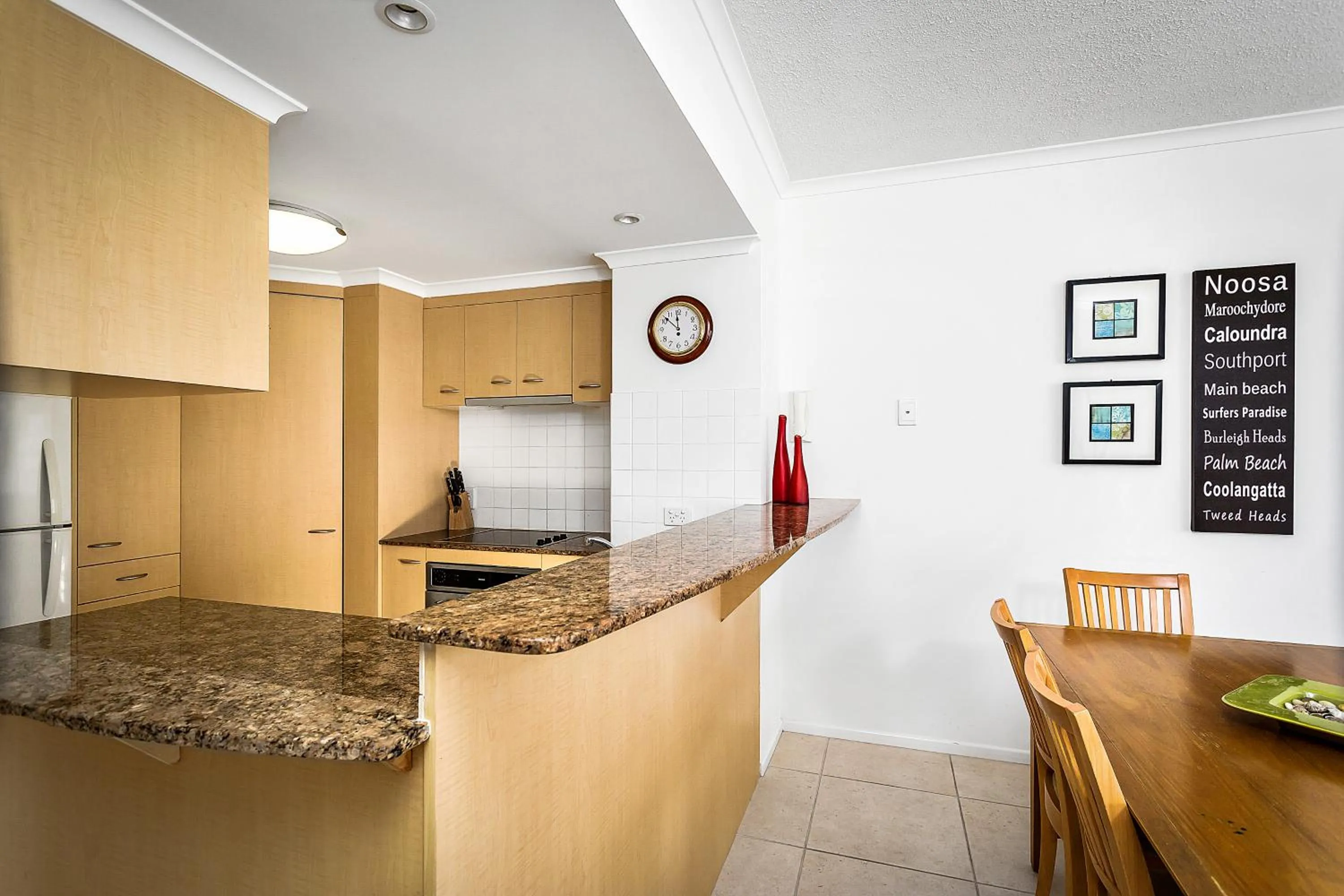 Kitchen or kitchenette in Kirra Beach Apartments