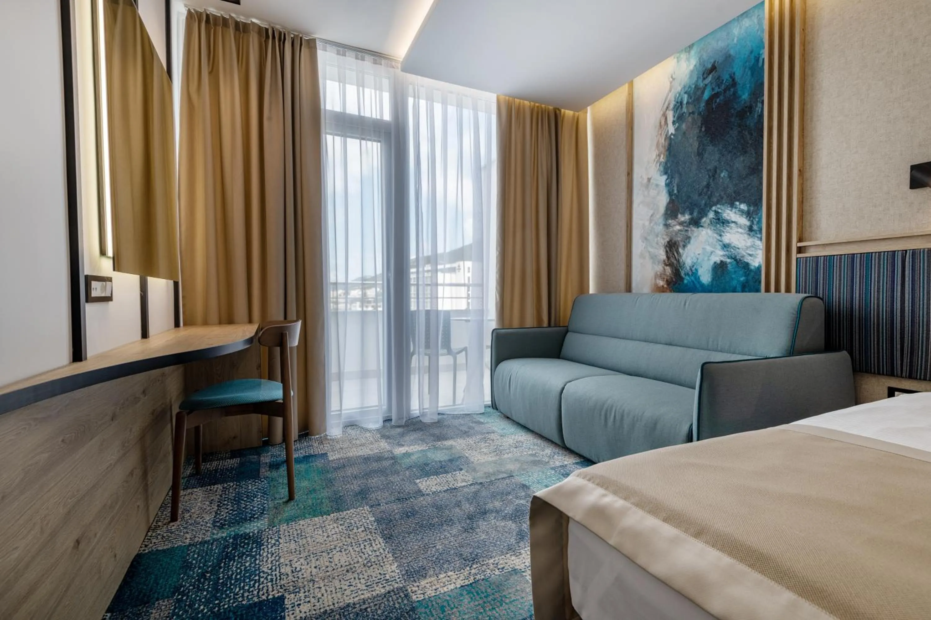 View (from property/room), Bed in Hotel Sunce Neum