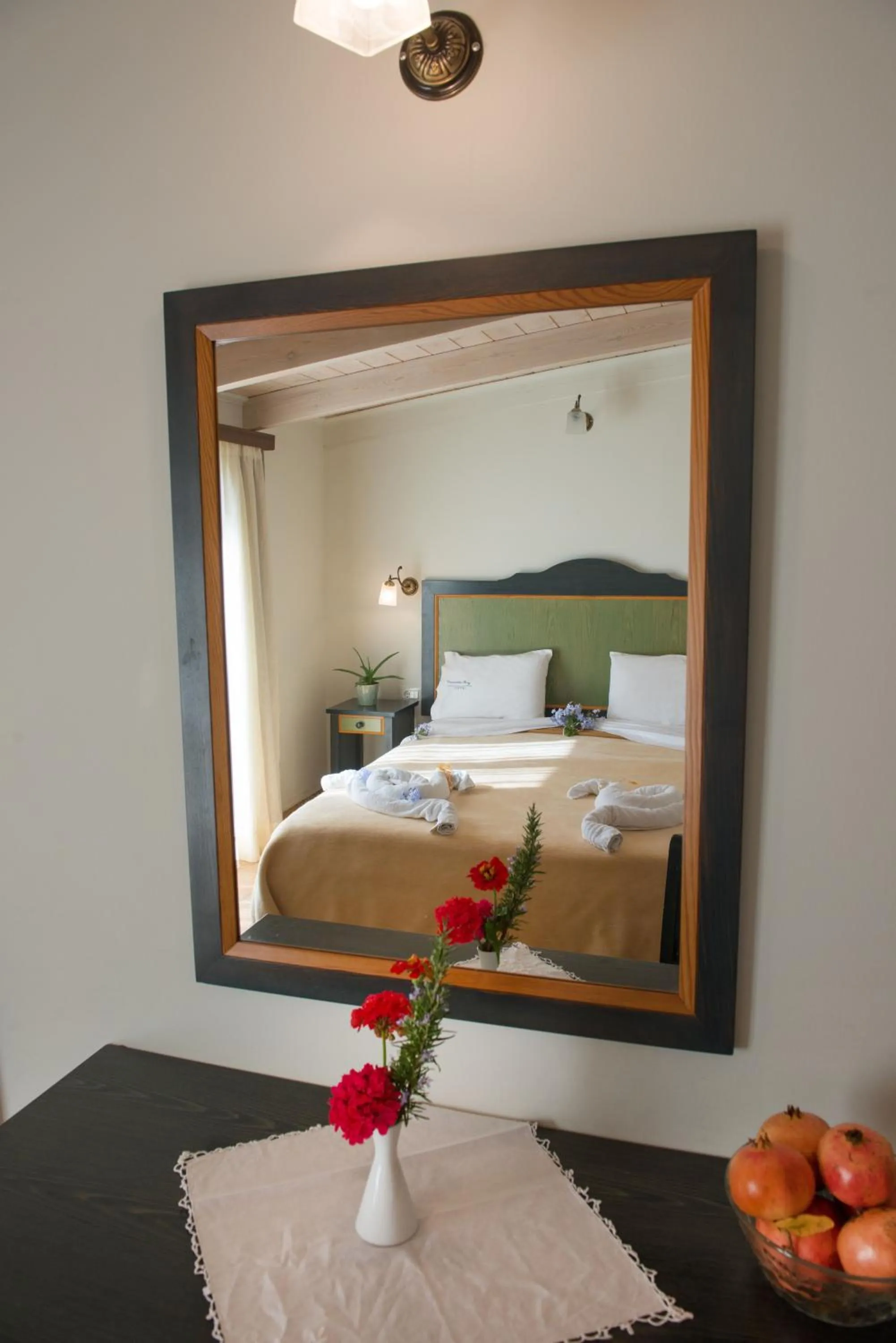 Bed in Vassiliki Bay Hotel