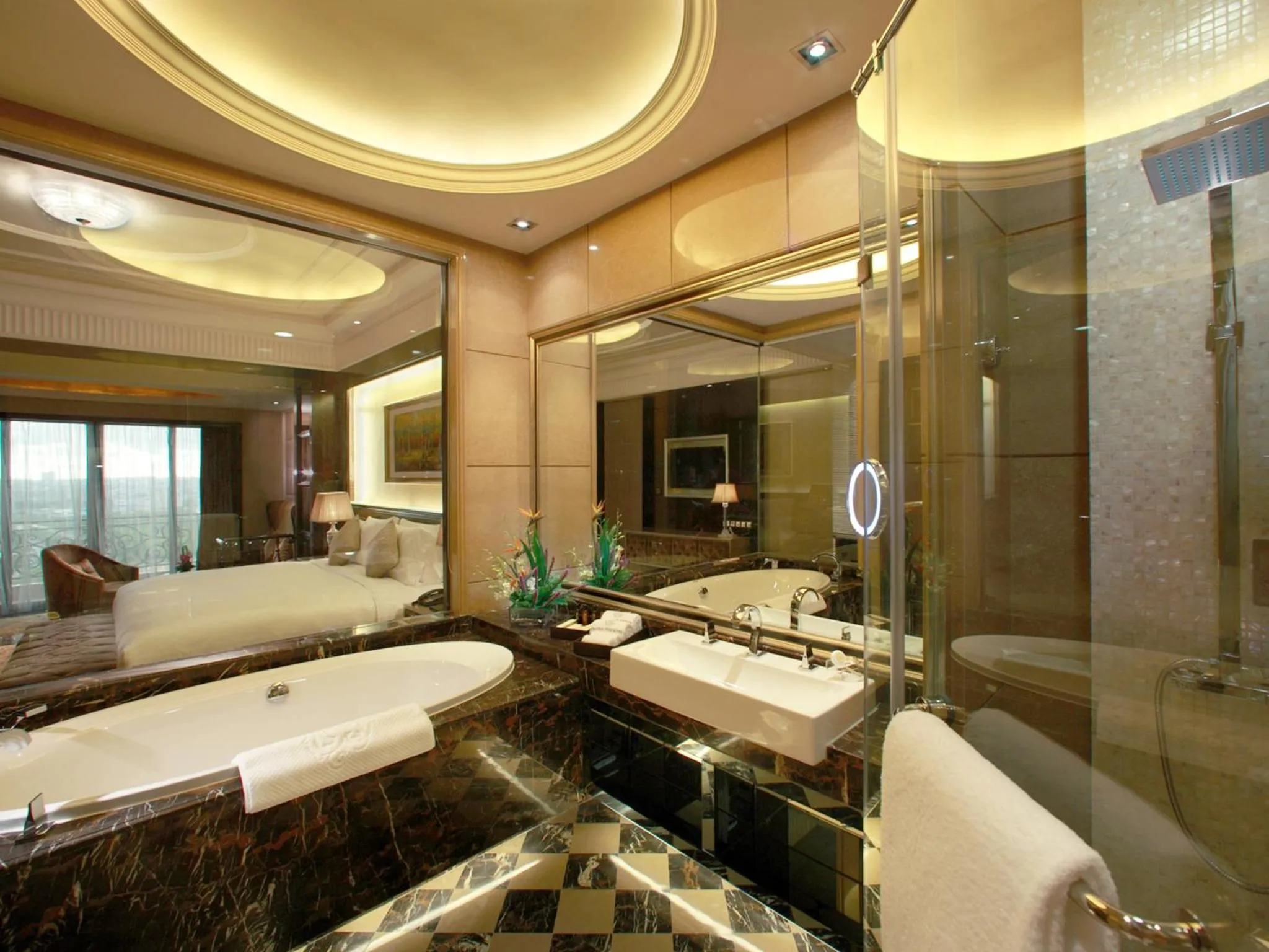 Bathroom, Bed in Chateau Star River Pudong Shanghai