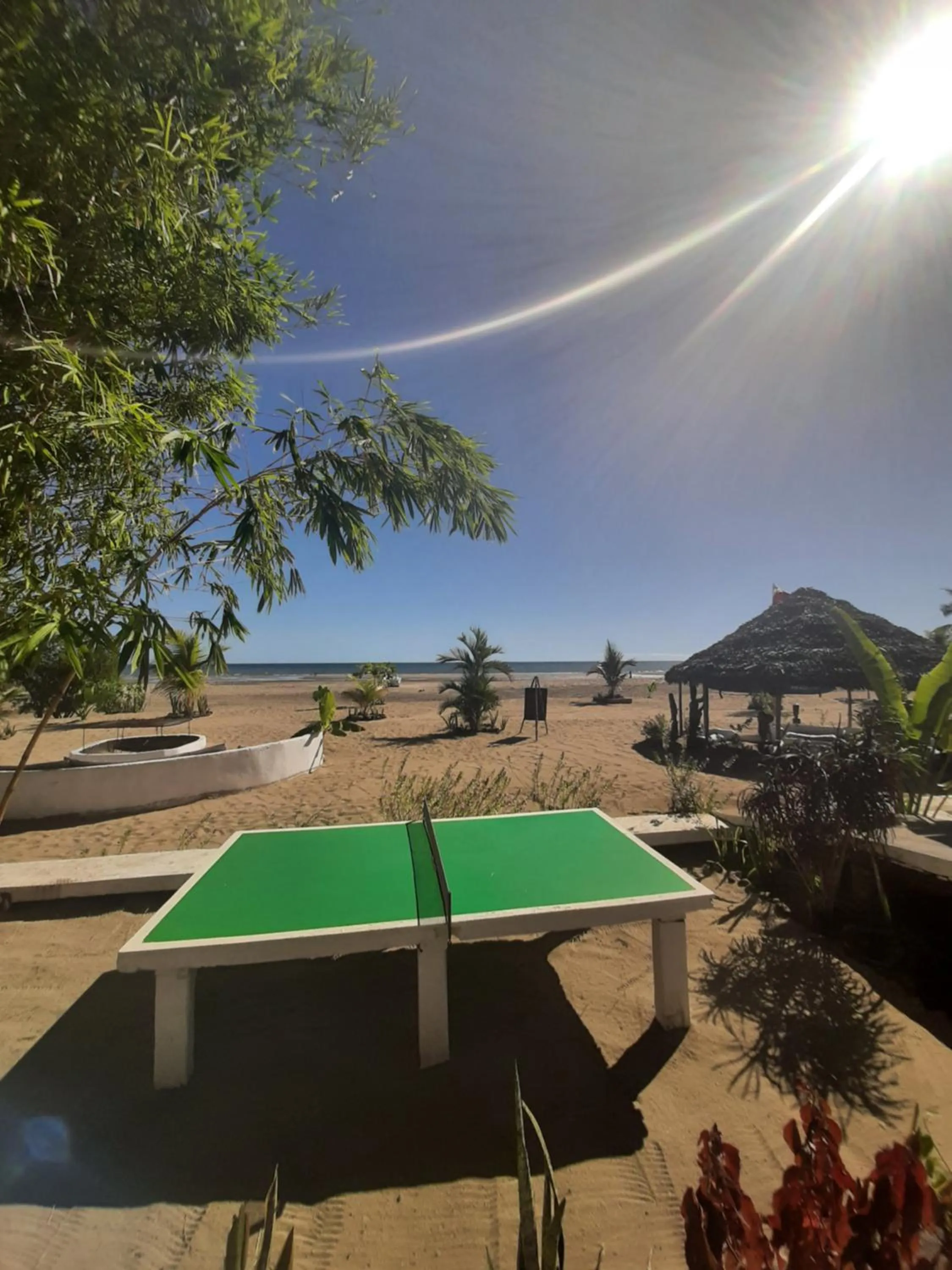 Table tennis in Le Moya Beach