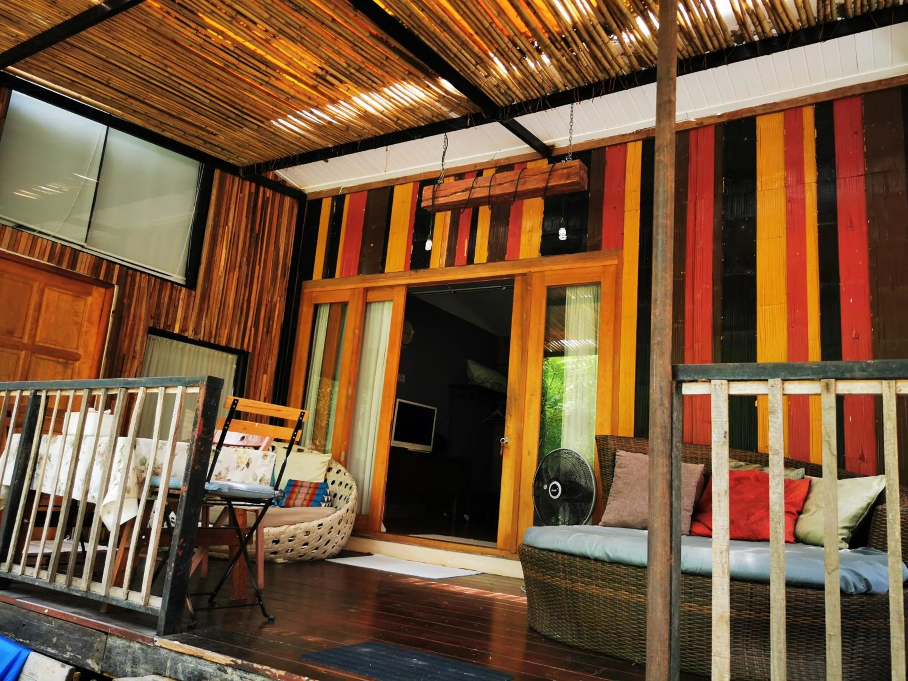 Patio, Bed in Brookhouse at Khaoyai