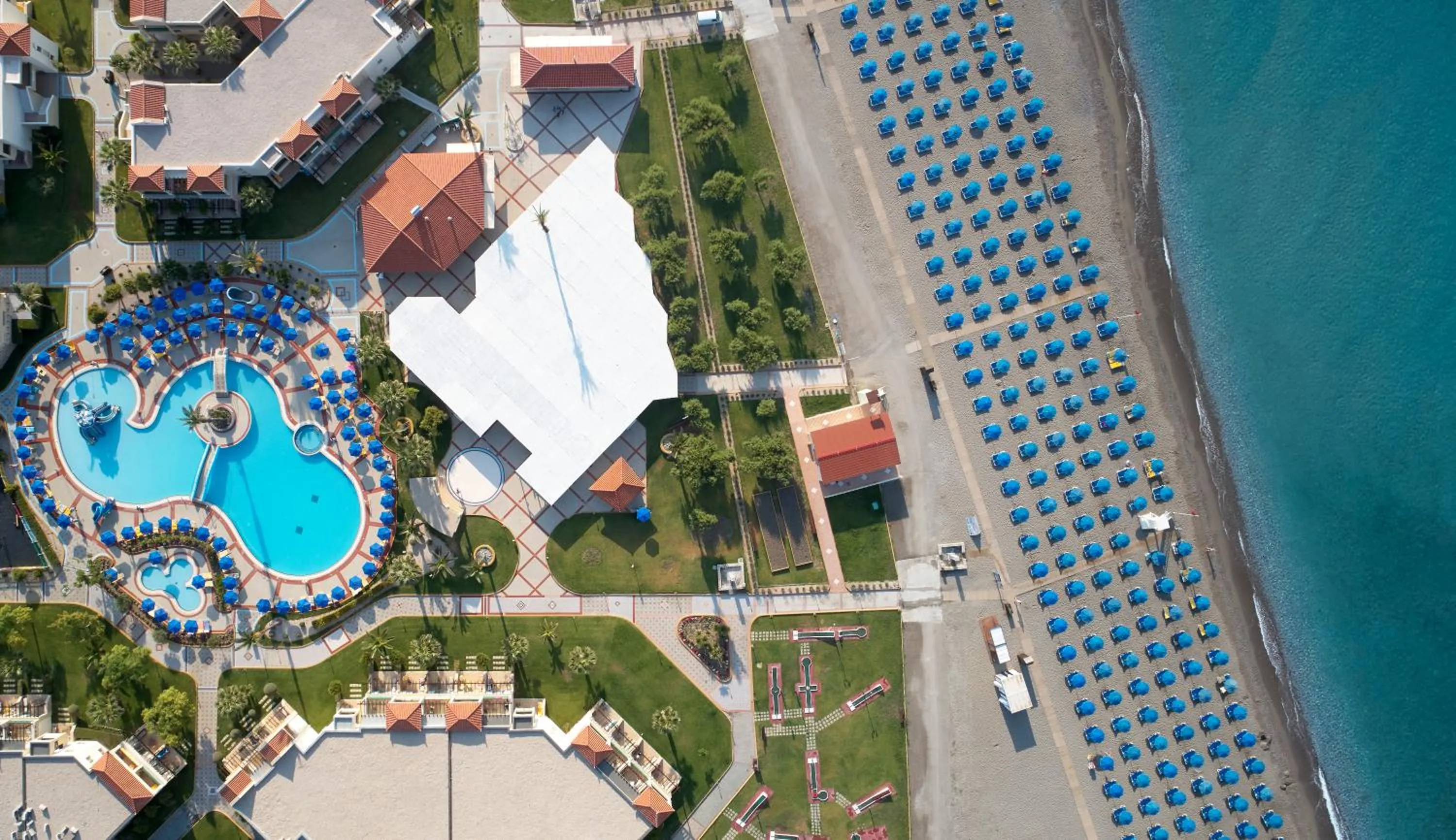 Bird's eye view in Lindos Princess Beach Hotel