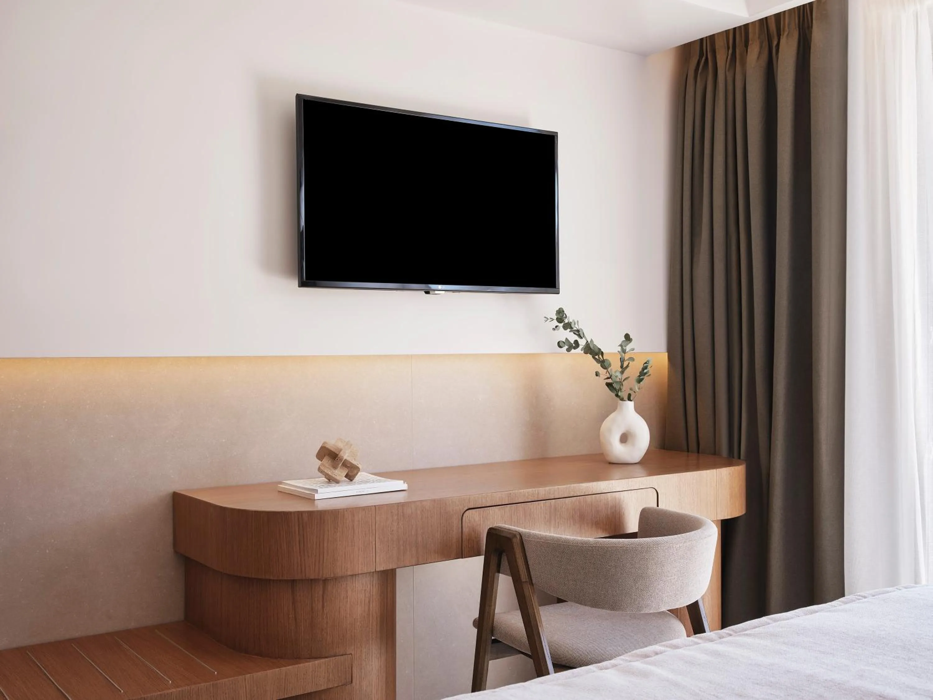 Bed in Lindos Princess Beach Hotel