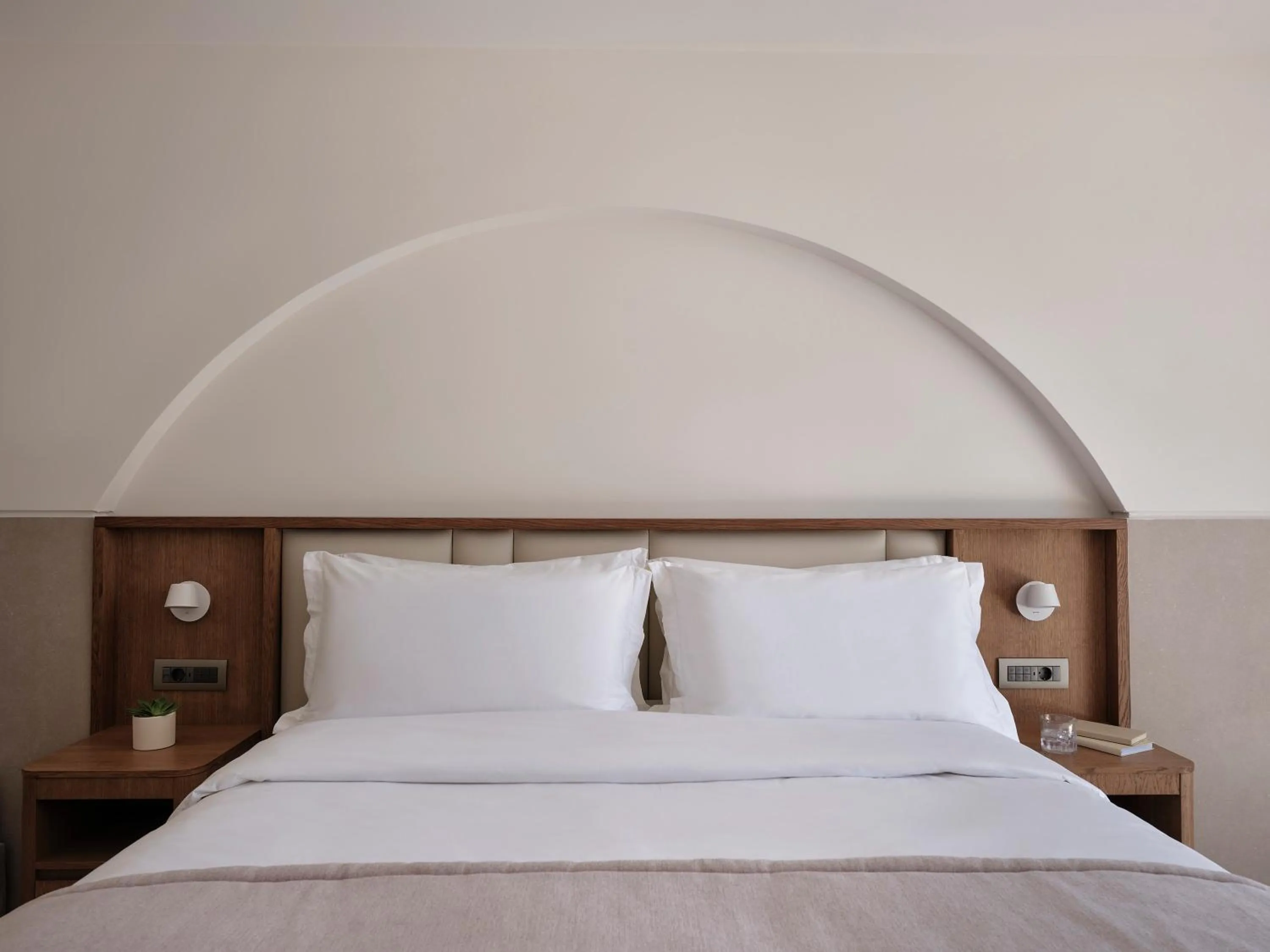 Bed in Lindos Princess Beach Hotel