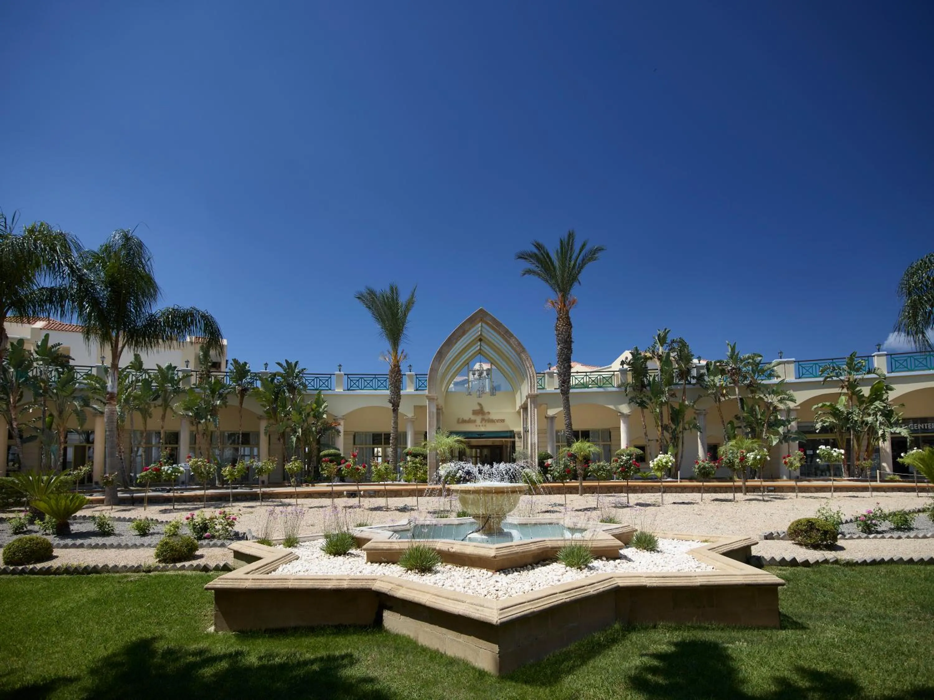 Facade/entrance in Lindos Princess Beach Hotel