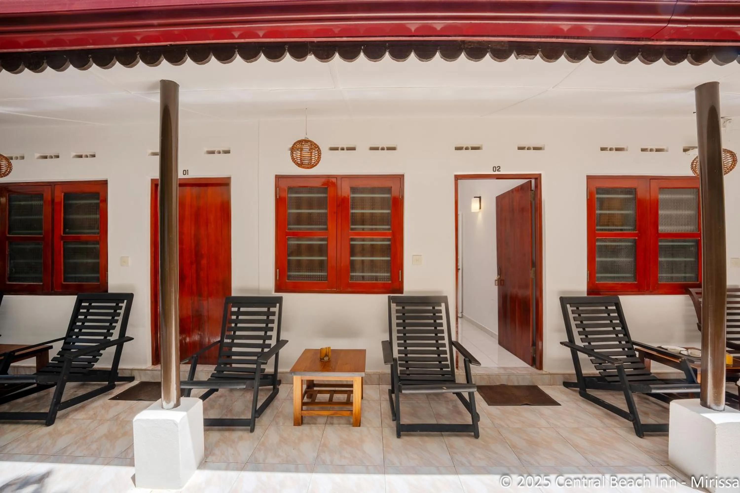 Seating area in Central Beach Inn