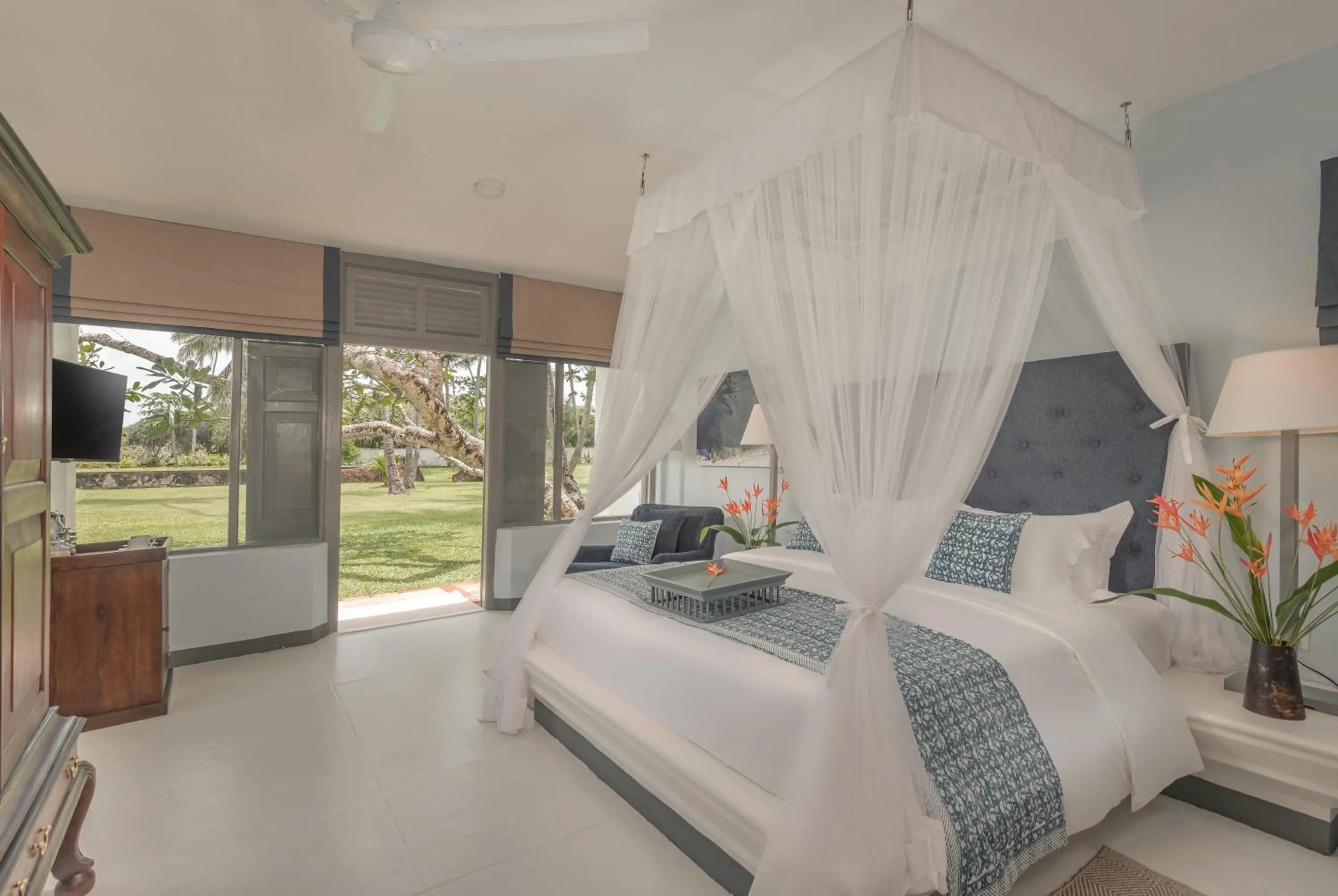 Bed in The Villa Bentota by KK Collection