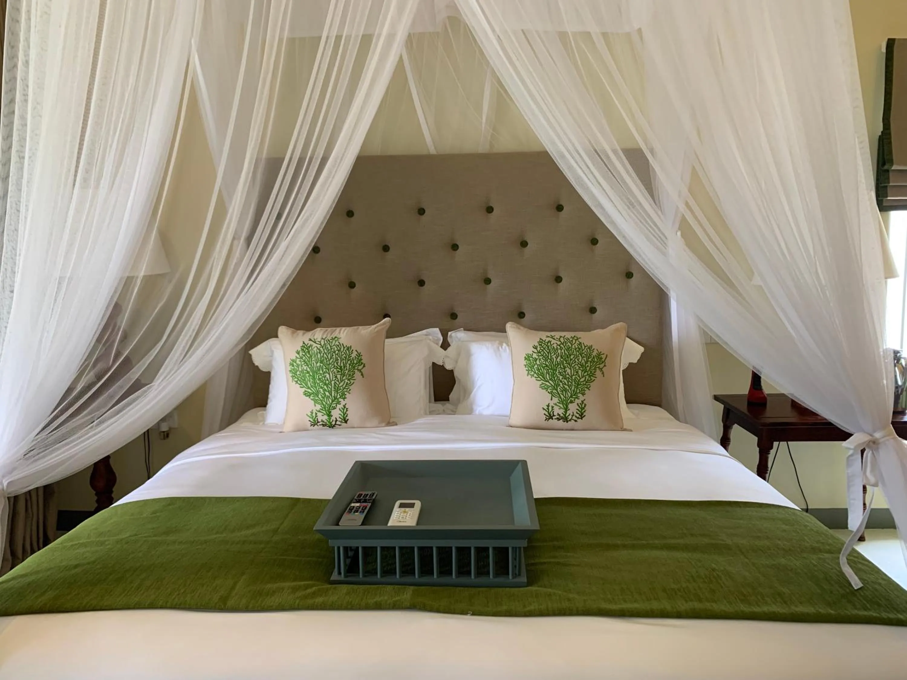 Bed in The Villa Bentota by KK Collection