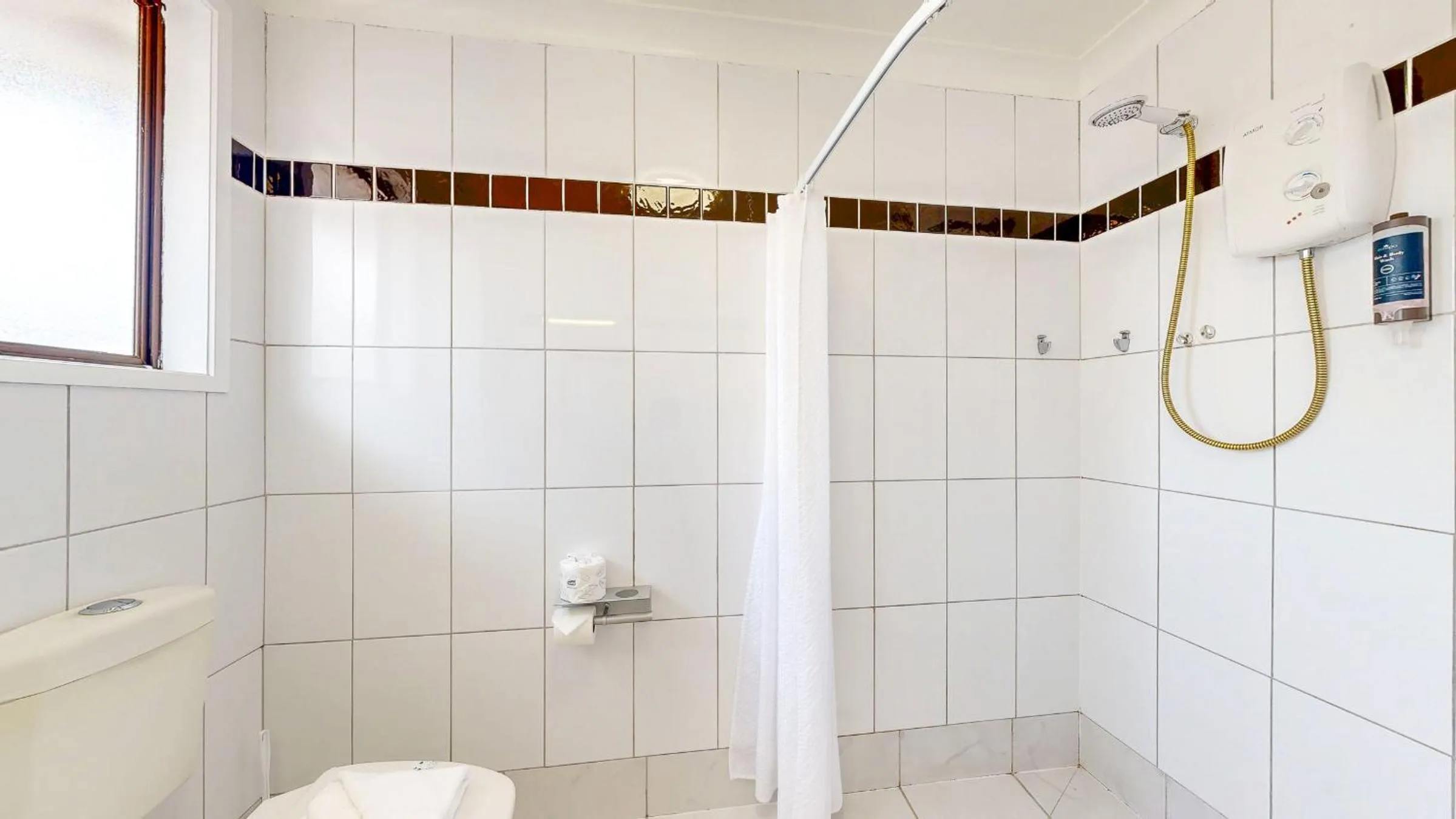 Shower in Albatross Motel