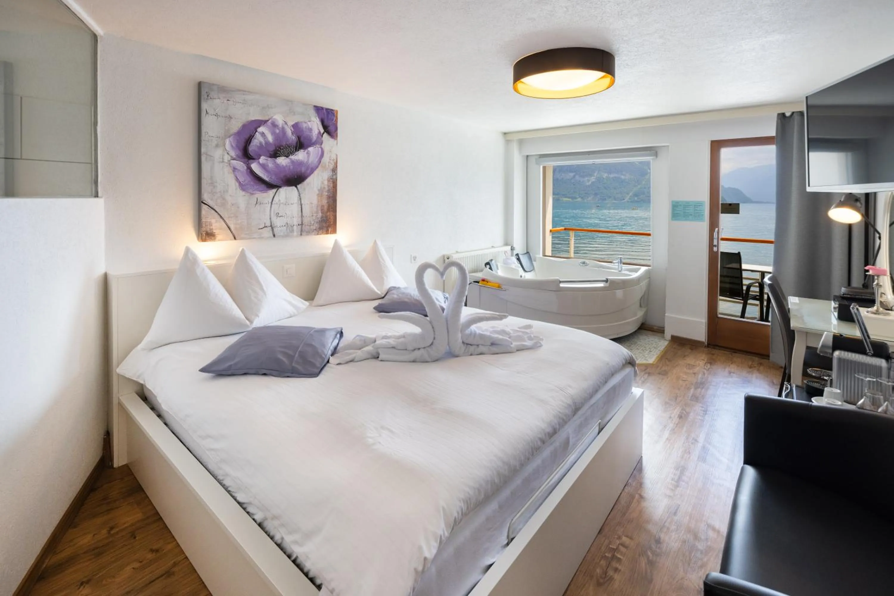 Bed in Strandhotel Seeblick