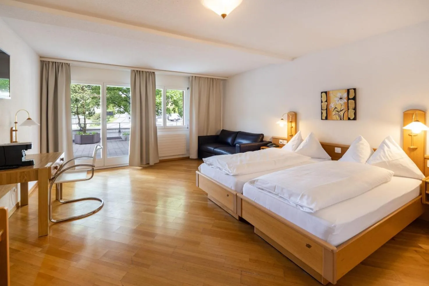 Bed in Strandhotel Seeblick