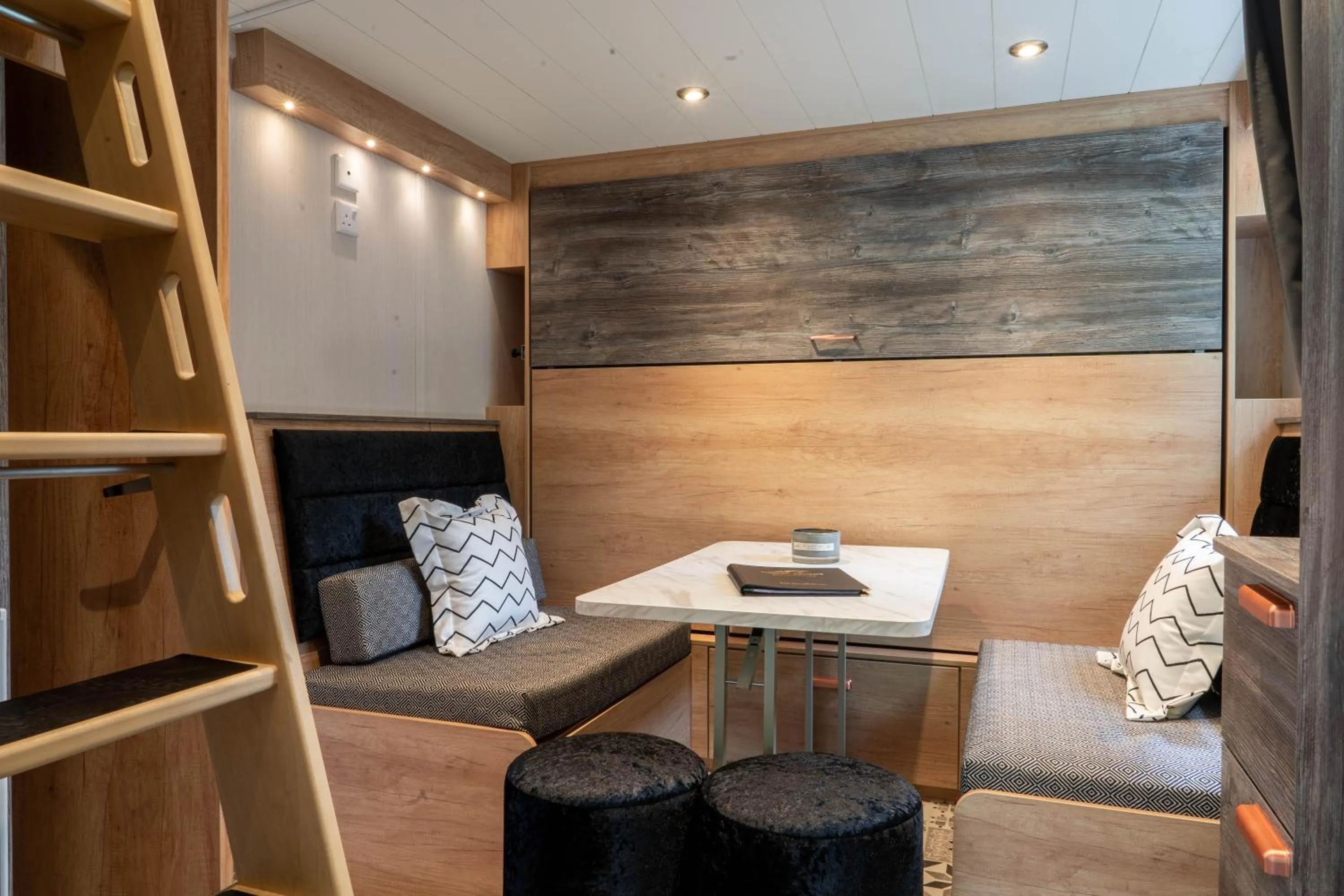 Seating area in Waterfoot Park